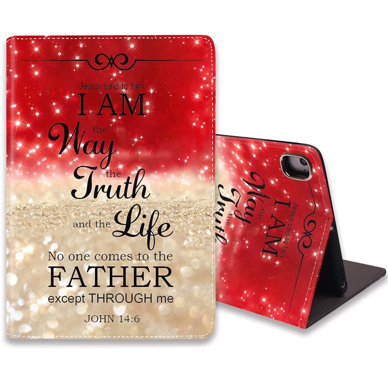 Xmtmr Glass Ipad 9.7 20182017 Case, Ipad Air 2,Pro 9.7, Ipad Air Case, Protective Leather Case, Adjustable Stand Auto Wakesleep