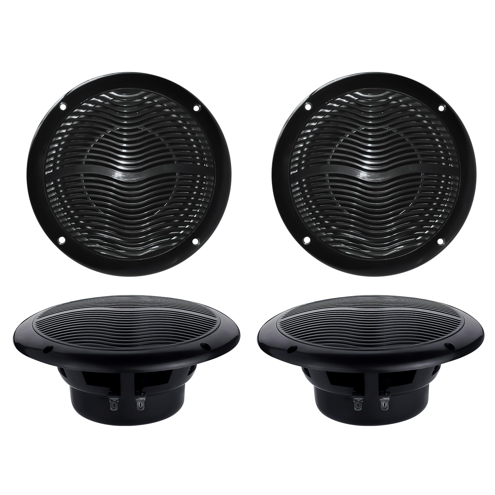STUDIOFINIX Marine Speakers Waterproof 6.5 2 Way 240 Watts Flush Mount Stereo Audio Perfect for Boat ATV UTV Golf Cart RV Bathro