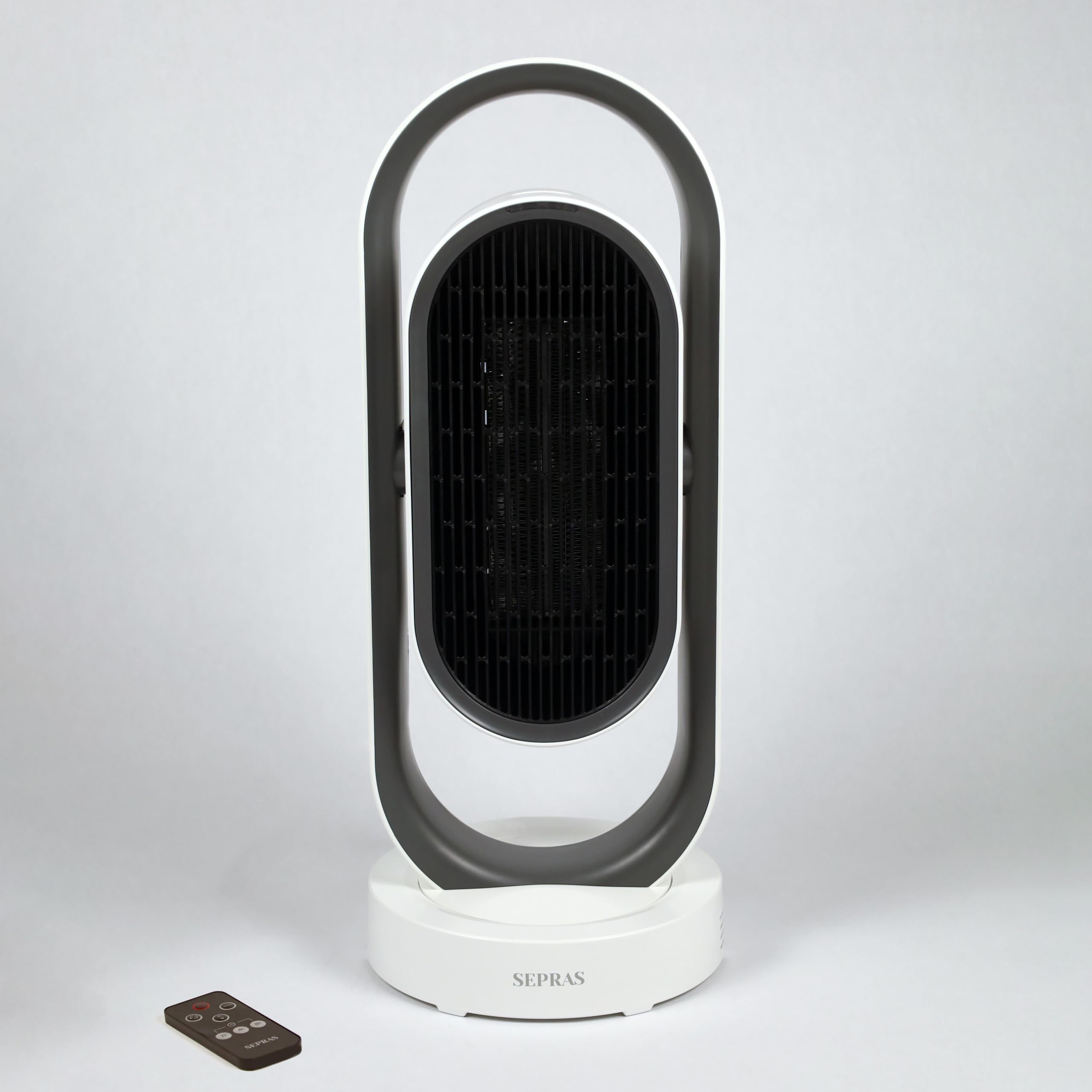 Sepras Swinging Heater And Fan With Remote Control And Safety Compact Grid - Dual Usage - (White) -Sepras Heater
