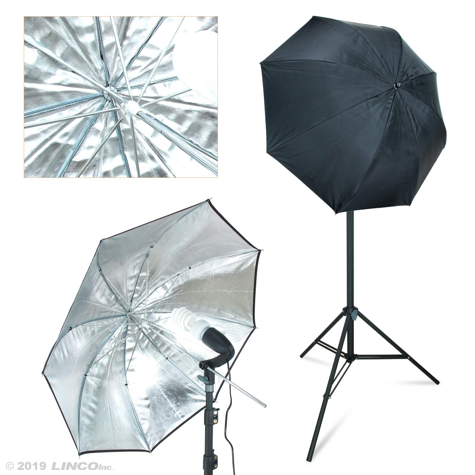 Linco Lincostore Photography Photo Portrait Studio Lighting 600W Umbrella Continuous Lighting Kit For Video Shooting Am126
