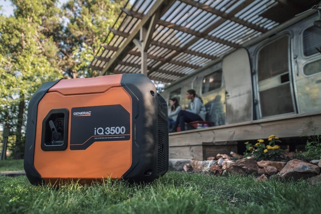 Generac 7127 Iq3500 3,500 Watt Gas Powered Portable Inverter Generator   Durable, Lightweight Design With Parallel Capability