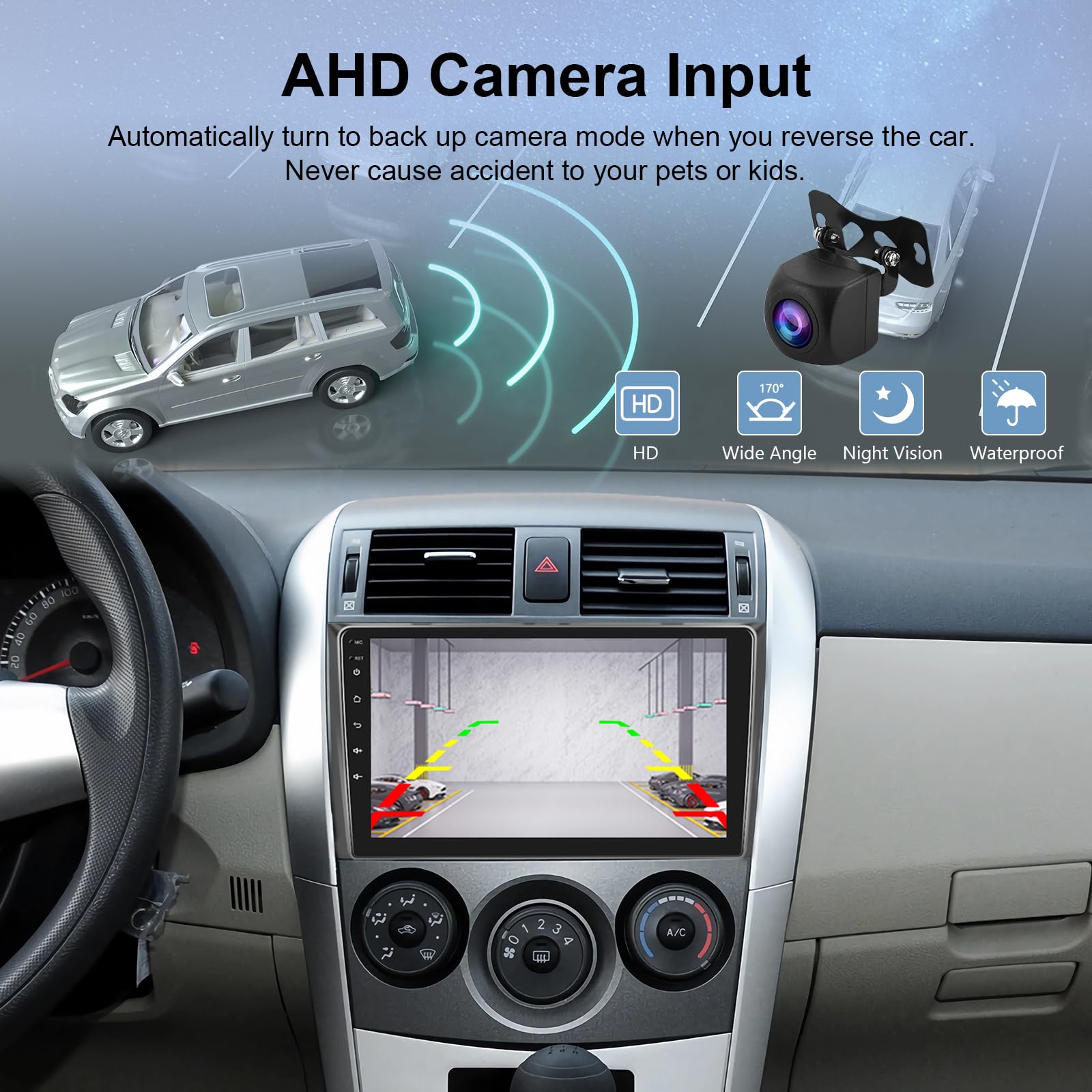 Radio For Toyota Corolla 2009 2013 Android 13 Car Stereo Wireless Carplay, Rimoody 9 Inch Touch Screen For Corolla Android Auto