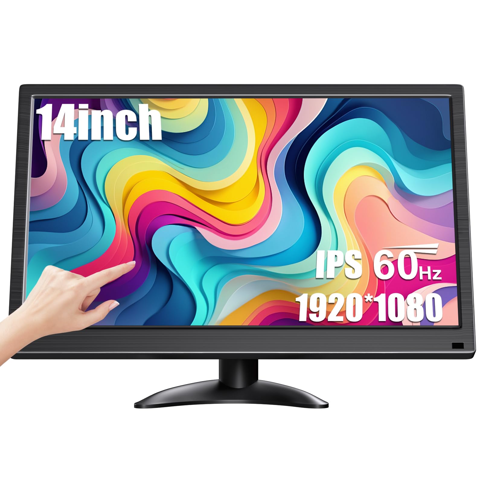 Showscren 14 Inch Touch Screen Monitor FHD 1080P 60hz 99% sRGB IPS/HDMI/USB-C Computer Monitor Plug & Play, for Laptop PC Phone