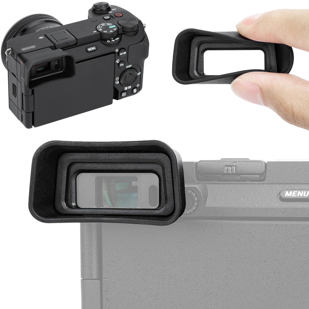 A6700 Eyecup Eyepiece, Soft Silicon Extended Camera Eye Cup Viewfinder Special Designed For Sony A6700 Alpha Aps-C Mirrorless Ca