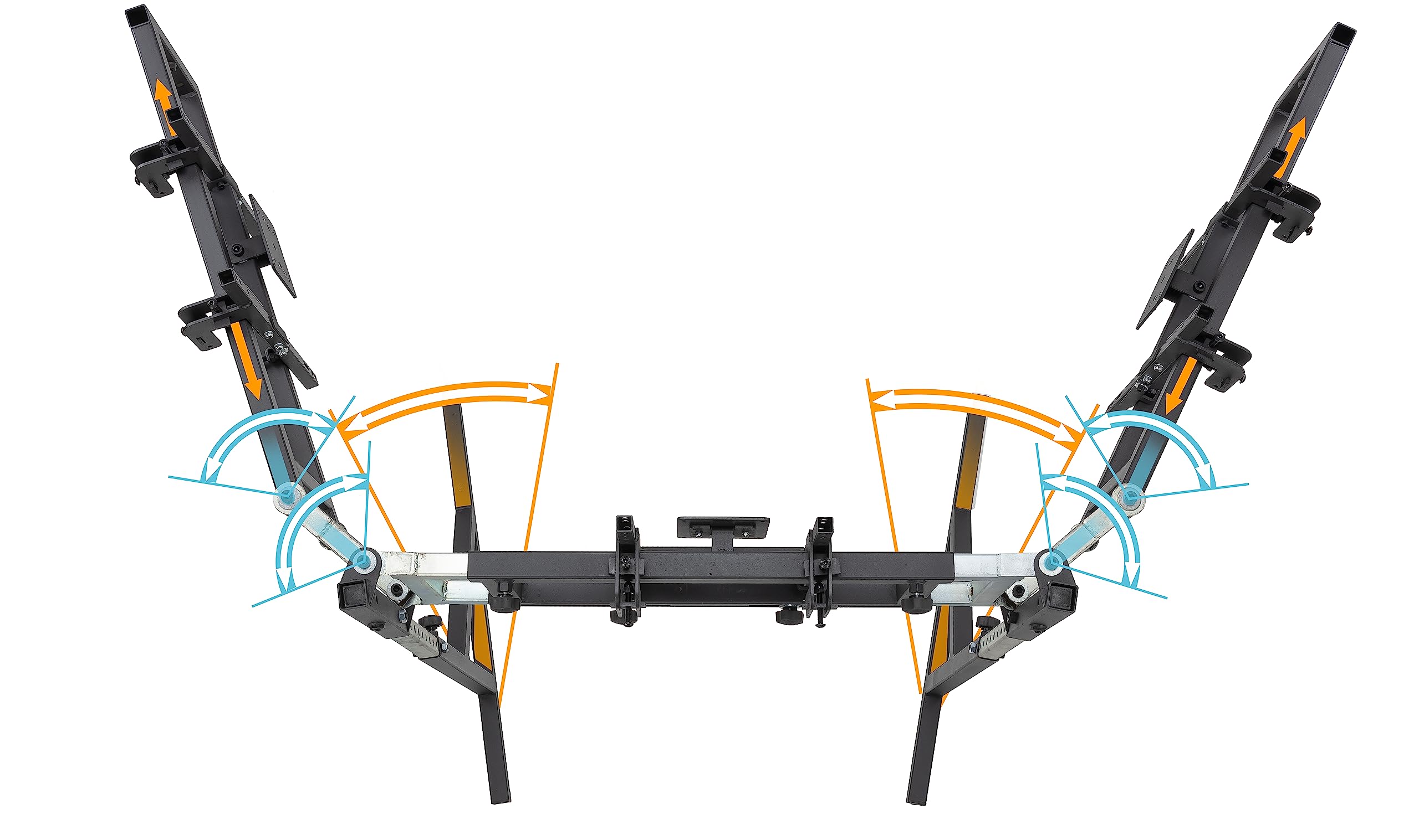 Triple Monitor Floor Stand Gen2 For Racing And Flight Simulators Model Ld | For Monitors Up To 100X100Mm Vesa Mount Or 24, 27, 3