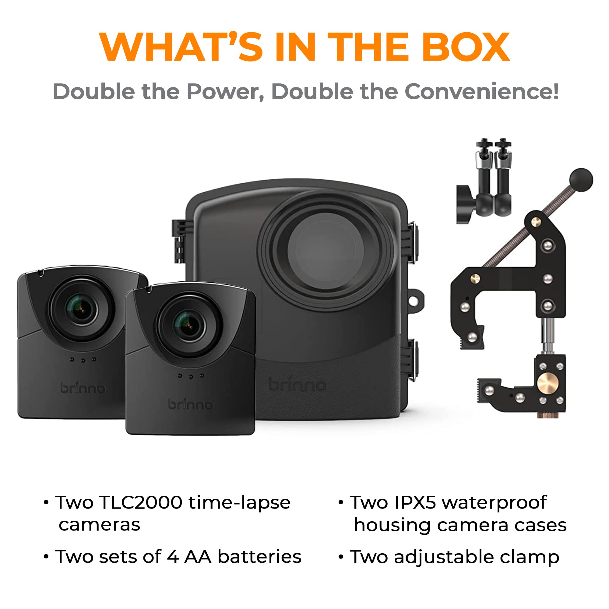Brinno Bcc2000 - Construction & Outdoor Security Time Lapse Camera Trio Bundle Pack - Up To 1-Year Battery Life - 1080P - Includ