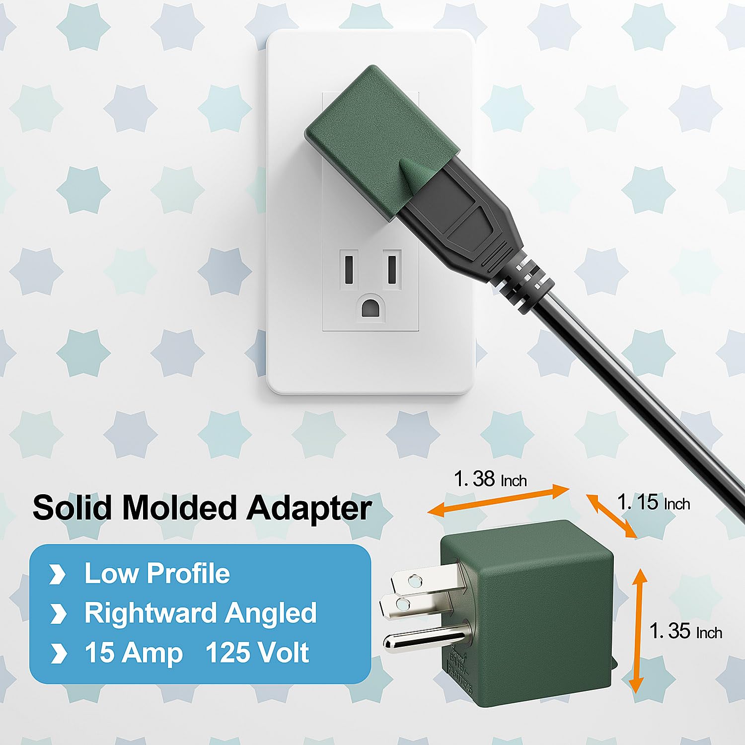 90 Degree Adapter Right Angle Usa 3 Prong Male Female Adapter,90 Degree Angled Usa Male Female Power Adapter, 5 15P To 5 15R Dir