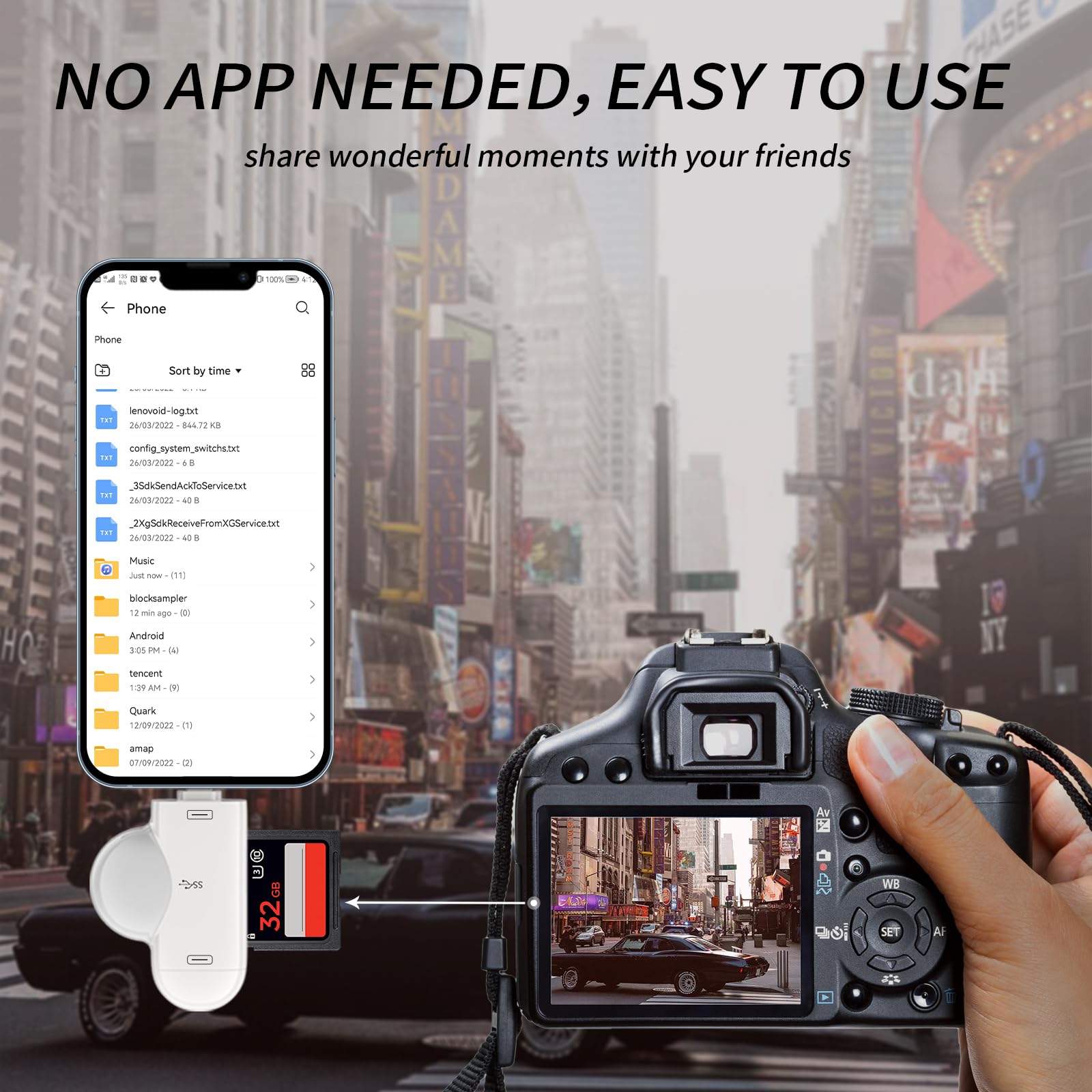 Ultra Fast 3 In 1 Usb C Sd/Micro Sd Card Reader   High Speed Dual Slot Adapter For Iphone, Ipad, Mac, Android, Pc   Portable Tra