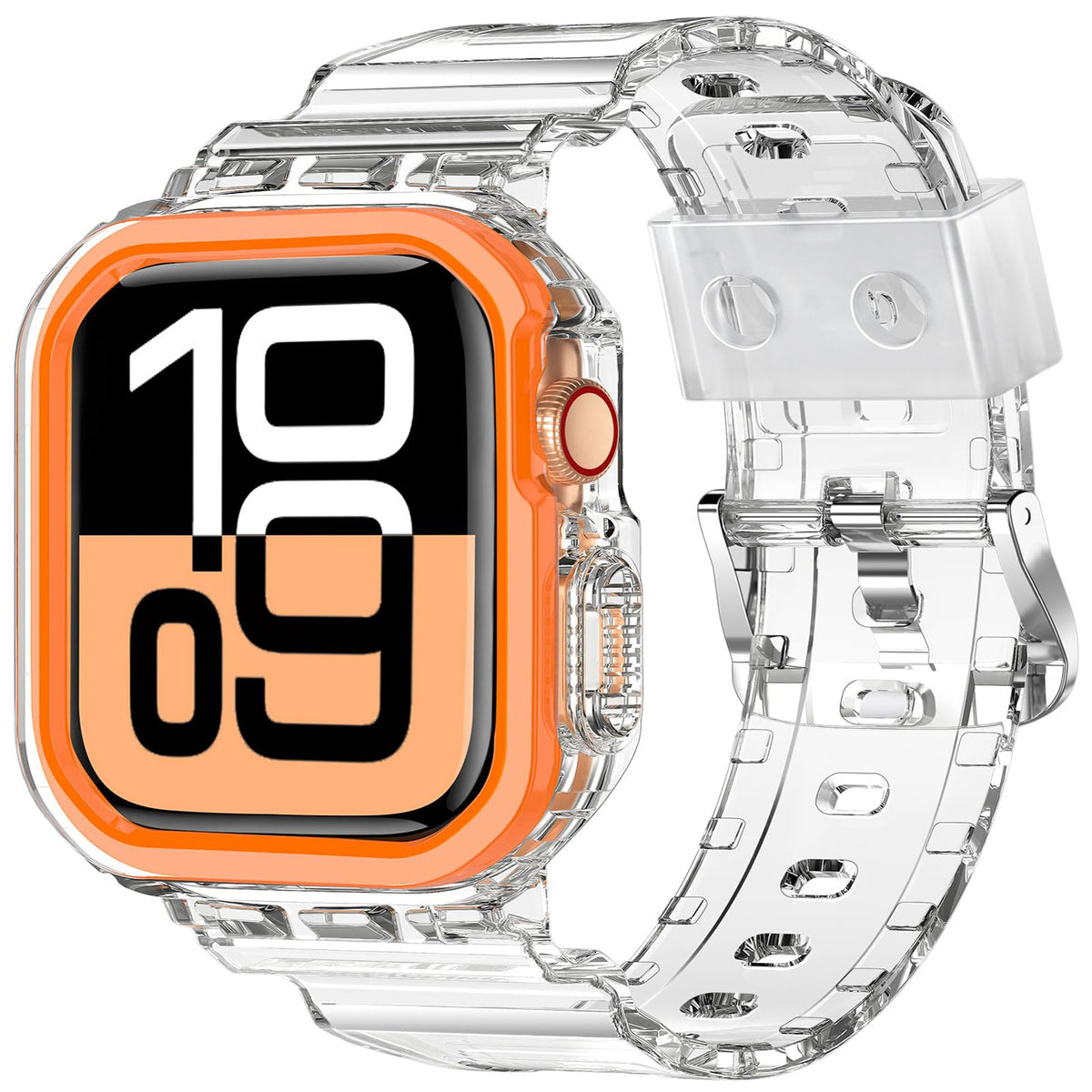 Xyf Compatible For Crystal Clear Apple Watch Bands, 42Mm Series 10 Bumper Case For Men Women Jelly Sport Case Band For Iwatch Ul