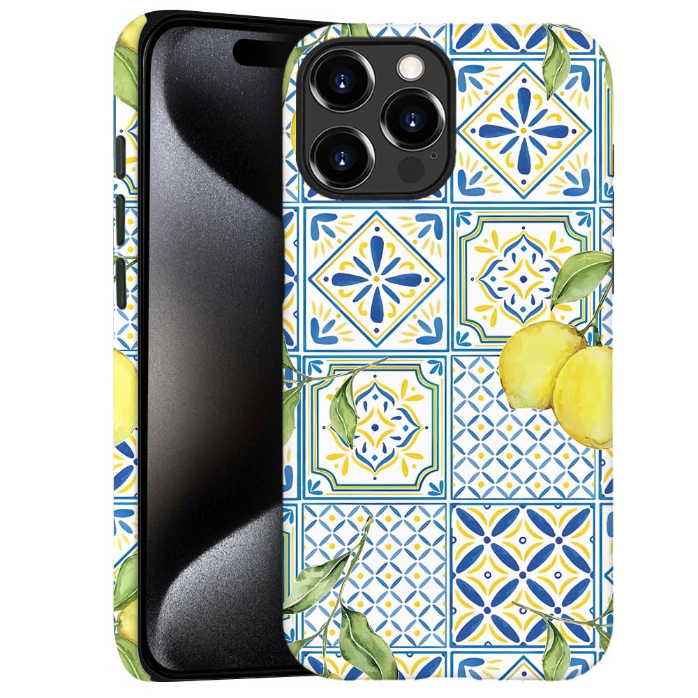 Case for iPhone 11 Pro Max - Slim Fit Anti-Scratch Phone Case for Girl Women - Lemon Collage Summer (Frosted)