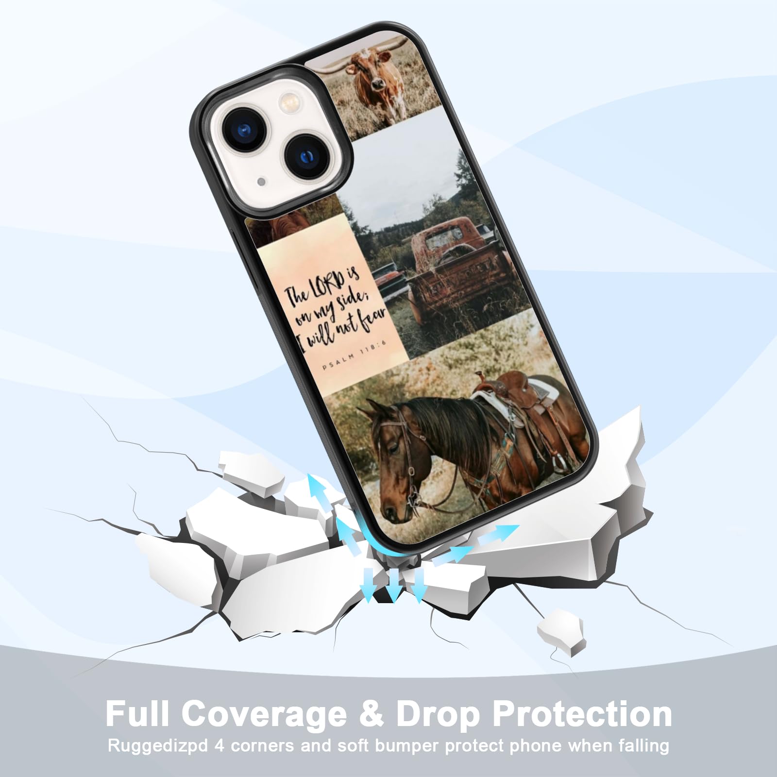 Traday Western Phone Case Compatible With Iphone 13 Mini Horse Phone Case