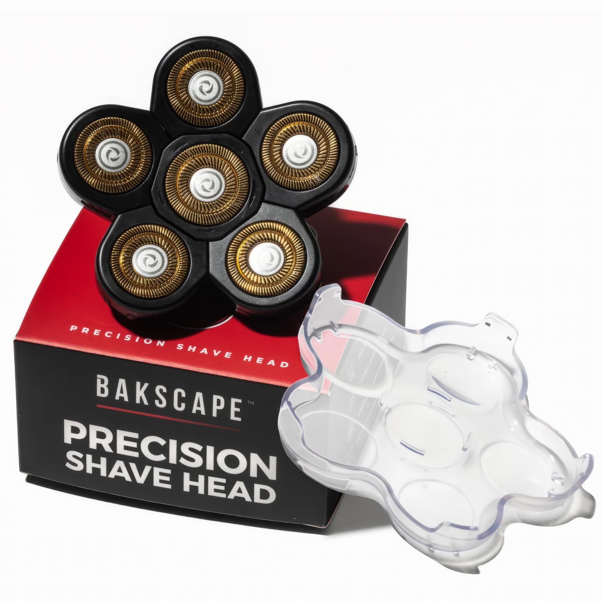 Bakscape Men'S Back Shaver Starter Kit 2.0 Replacement Titanium Precision Shave Head: Six Pivoting Foils For Effortless, Smooth