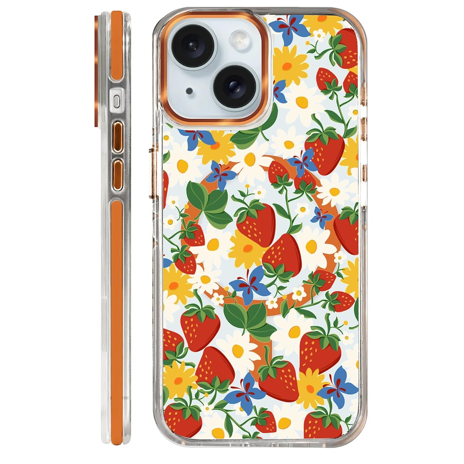 COTAIL Clear Case for iPhone 15, [Magnetic Charging Compatible][Military-Grade Protection][Anti-Yellowing] Shockproof Slim Magne