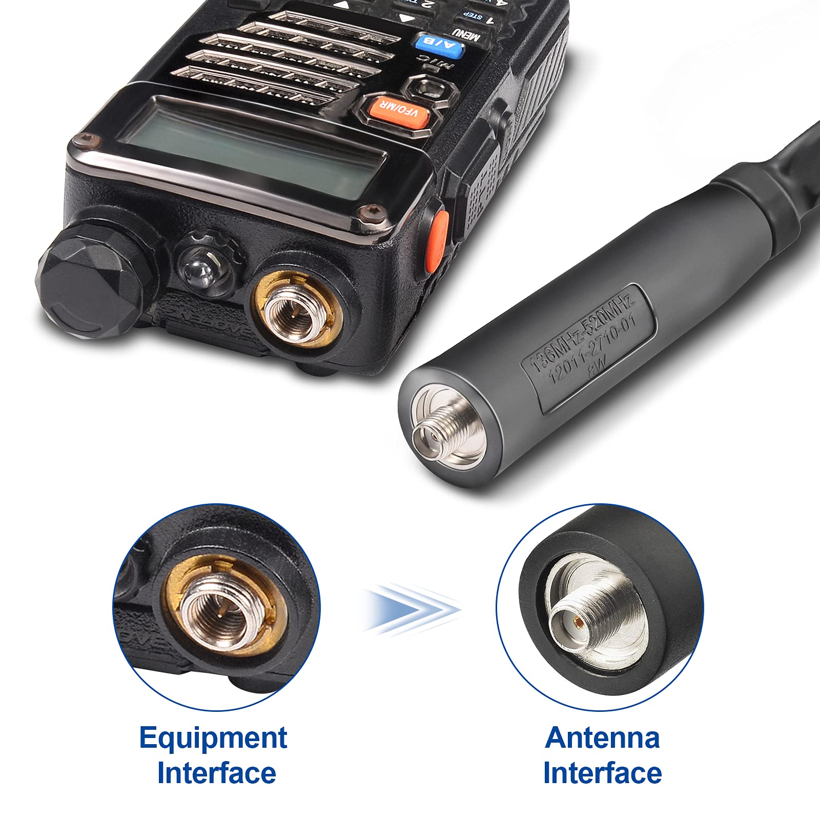 Bingfu Dual Band Vhf Uhf 136 520Mhz 42.5 Inch Foldable Cs Tactical Sma Female Ham Radio Antenna For Kenwood Wouxun Baofeng Bf F8