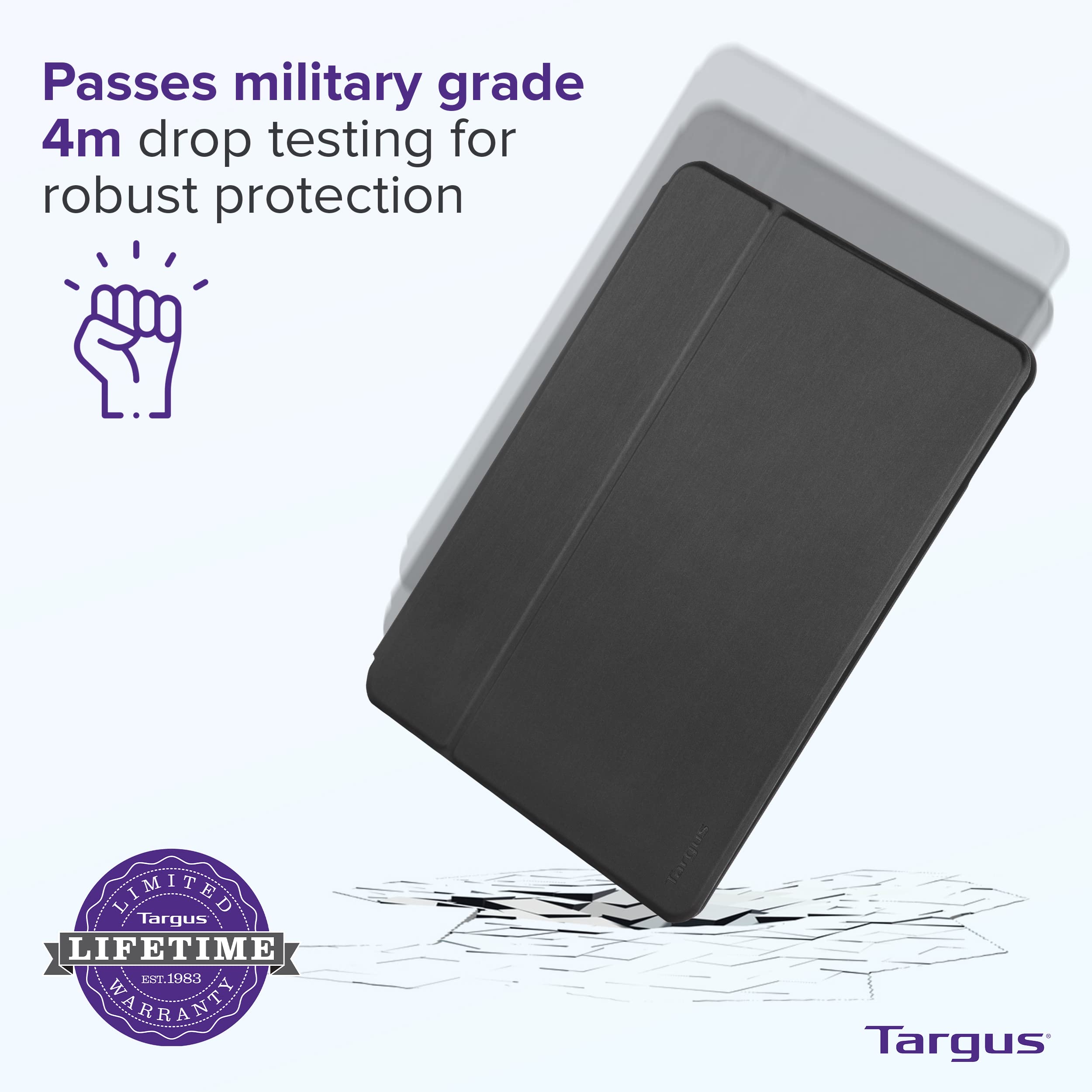 Targus Click-In Ipad Case (8Th/7Th Generation) 10.2 Inch, Ipad Air 10.5 Inch & Ipad Pro 10.5 Inch, Tablet Pouch With Auto Sleep/