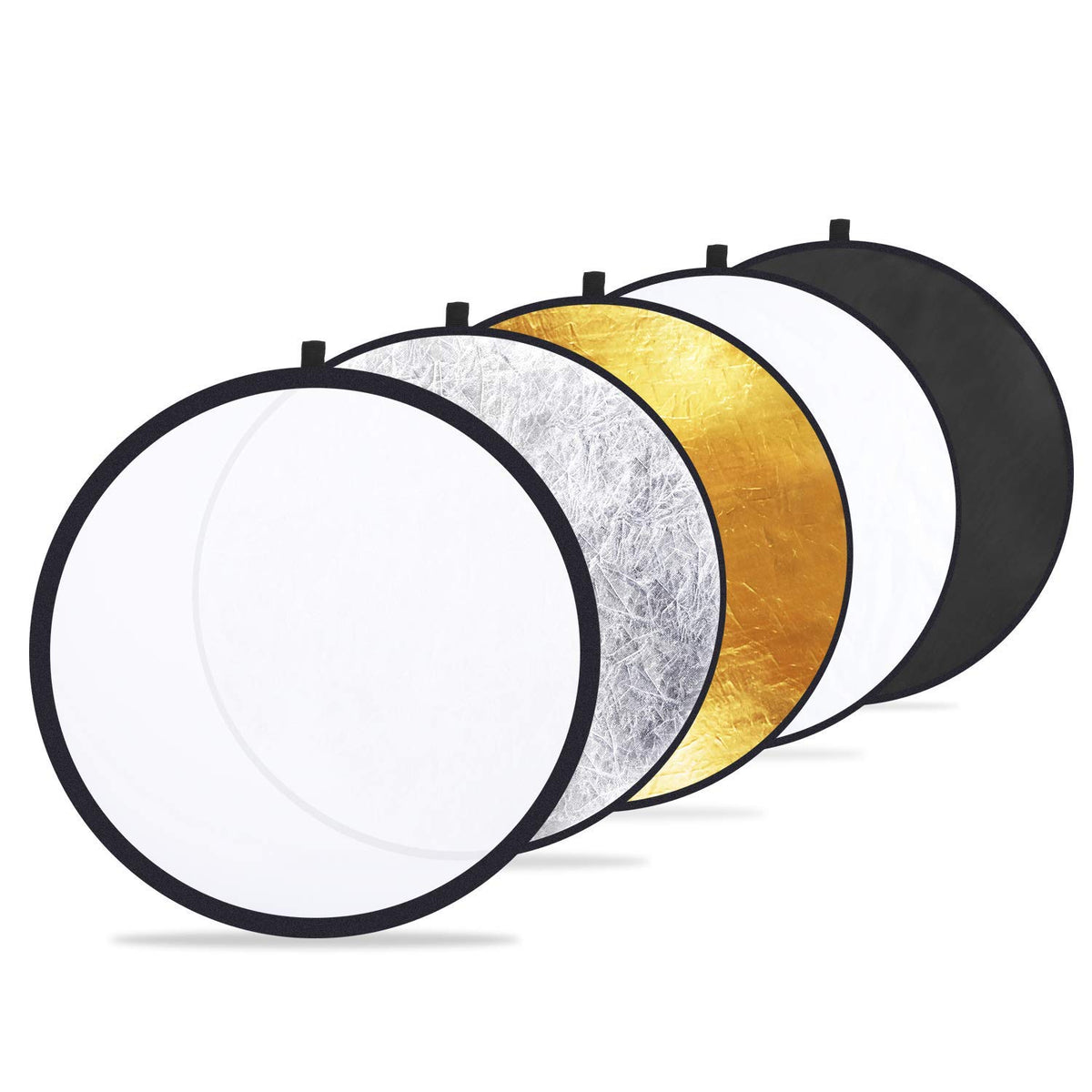 Etekcity 24'' (60Cm) 5-In-1 Photography Reflector Light Reflectors For Photography Multi-Disc Photo Reflector Collapsible With B