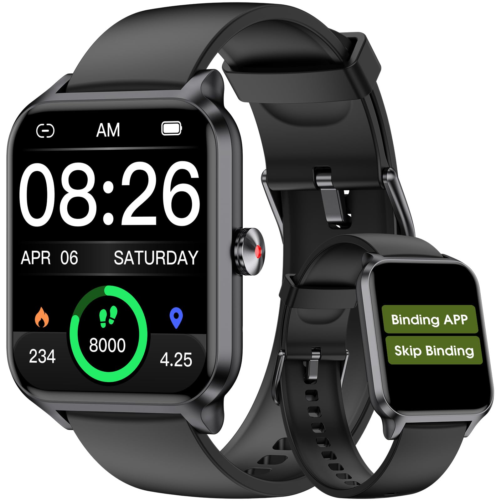 Smart Watch No App/Phone Required,42Mm Smartwatch For Women Men,Fitness Tracker Watch With Heart Rate Monitor,Sleep Tracker,Pedo