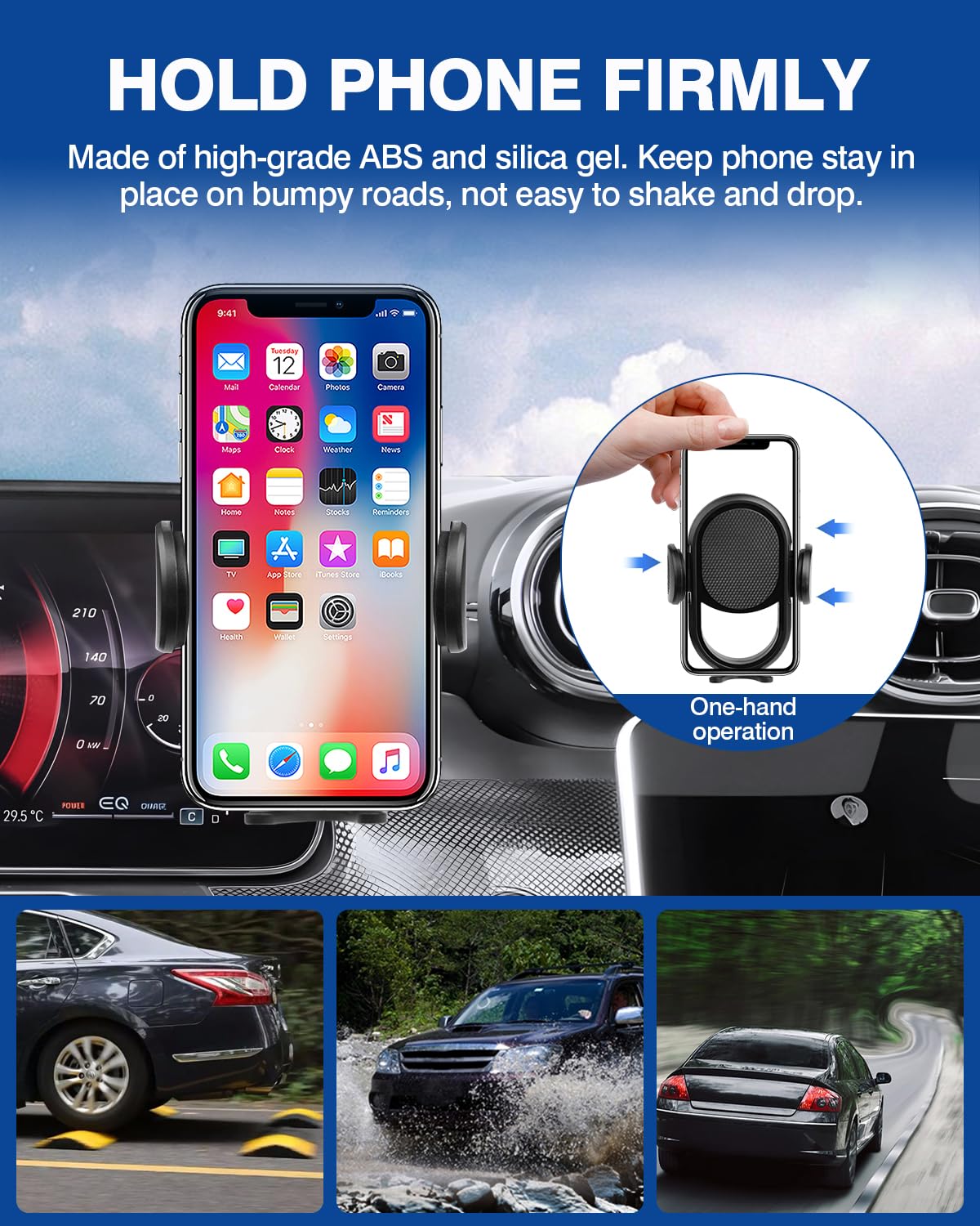Autorder Car Phone Holder For 2022 2024 Mercedes Benz C Class/2023 2024 Glc Accessories Phone Mount Screen Cell Phone Automobile
