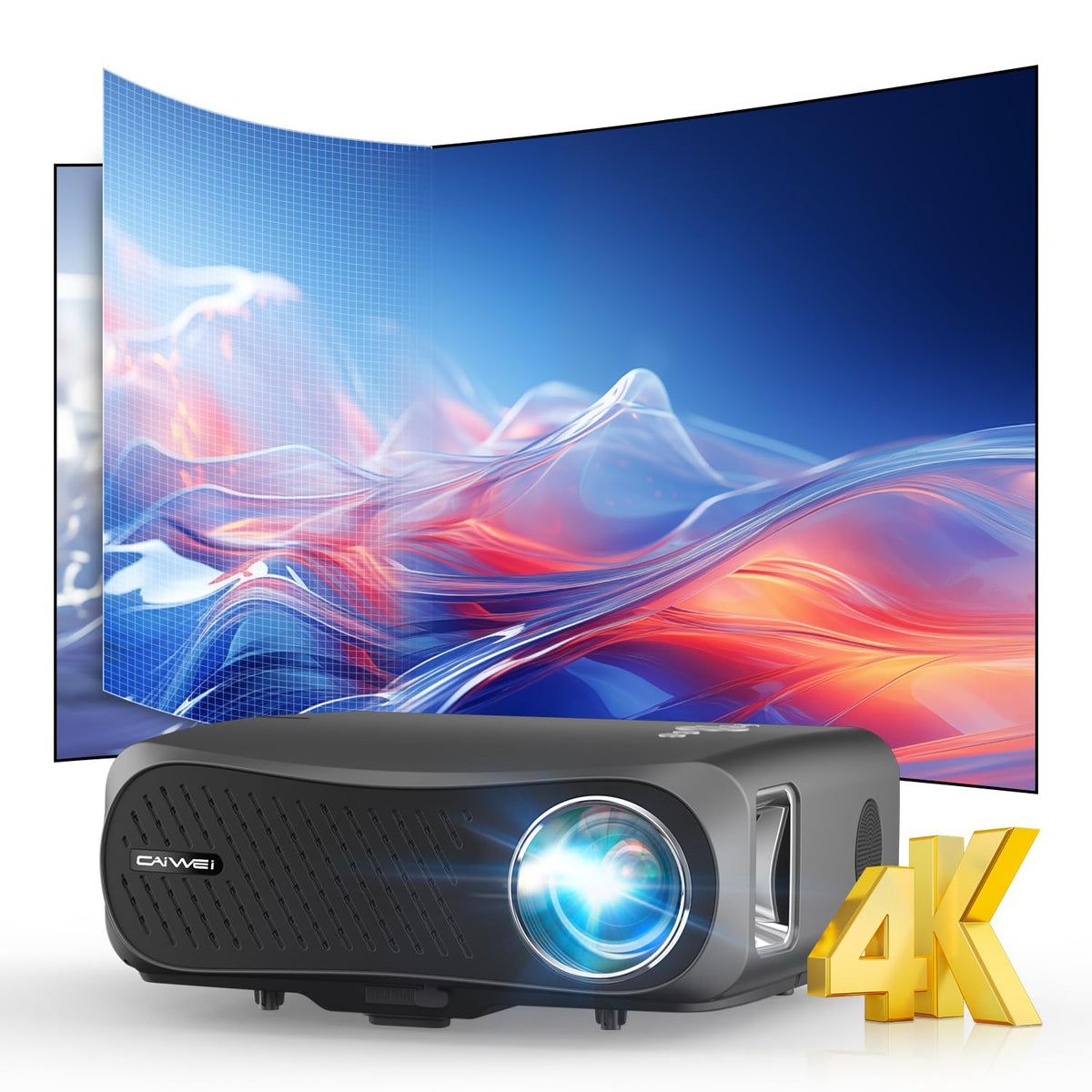 4K Smart Daylight Projector 5G Wifi Bluetooth,1000 Ansi/13000 Lumen Native 1080P Ultra Hd Outdoor Movie Projector,Android Projec