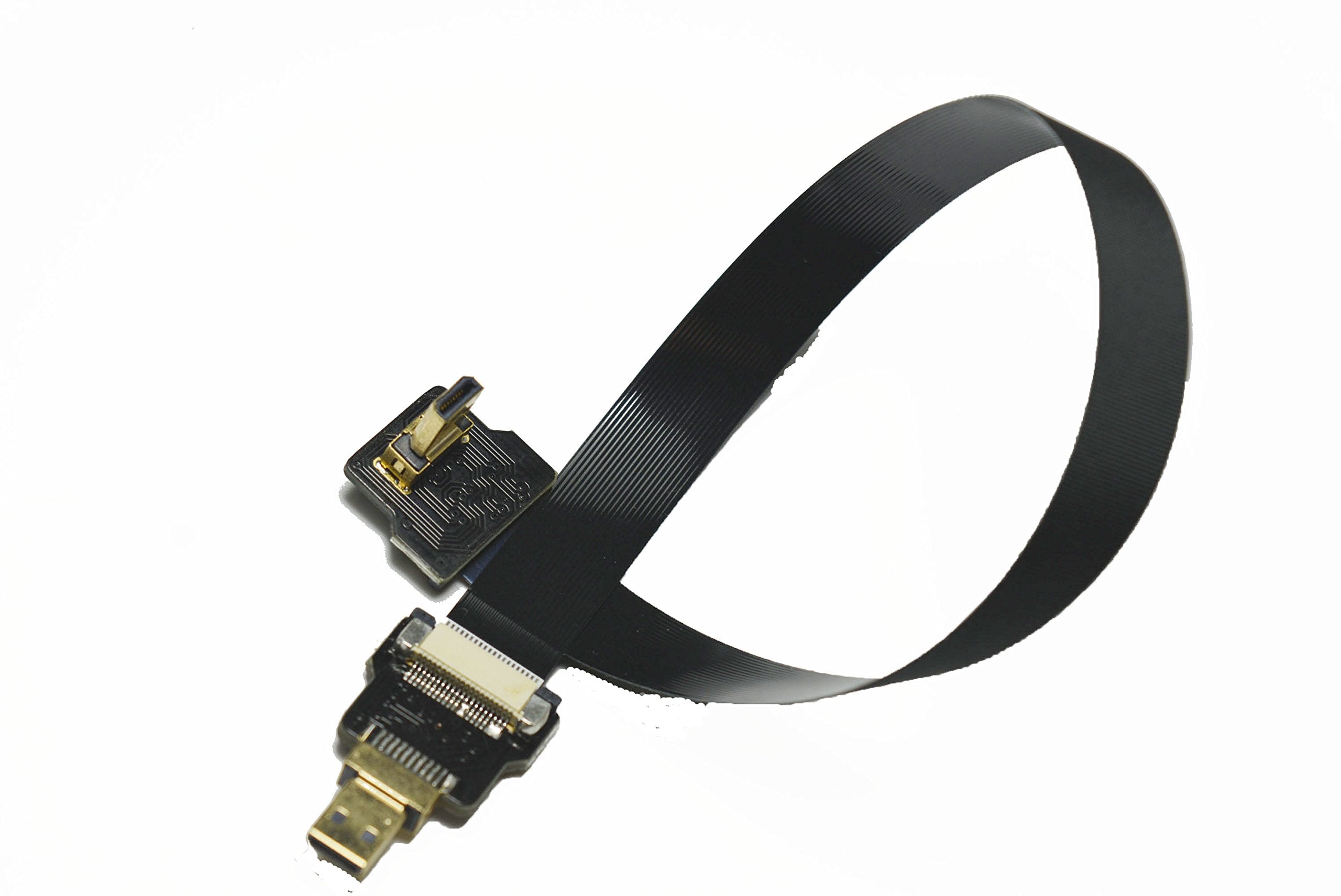 Black Slim Short Ffc Hdmi Fpv Hdmi Cable Micro Hdmi 90 Degree Angled Male To Micro Hdmi Straight Male For Brushless Gimbal Handh