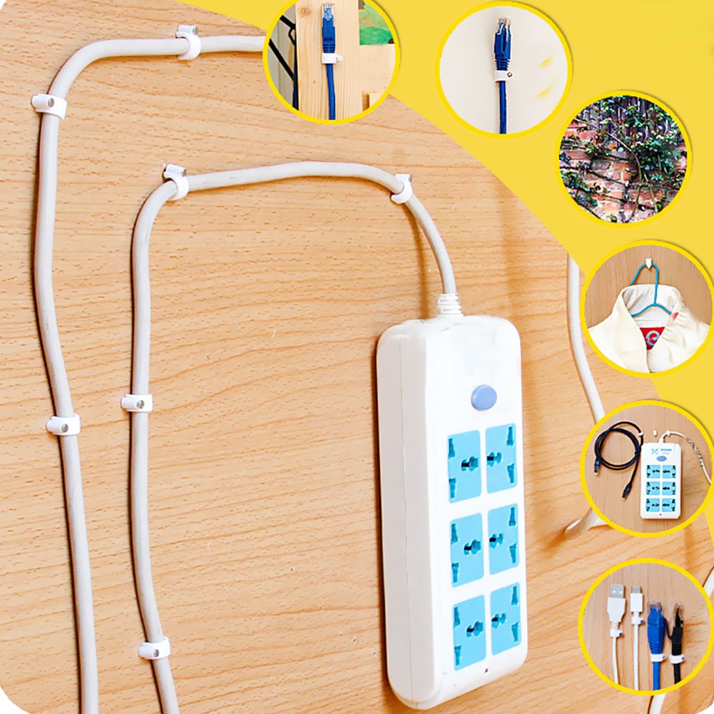 Darller 200 Pack Nail In Cable Clips Ethernet Cable Nails Tacks Clips 7Mm For Cat6 Cable   White
