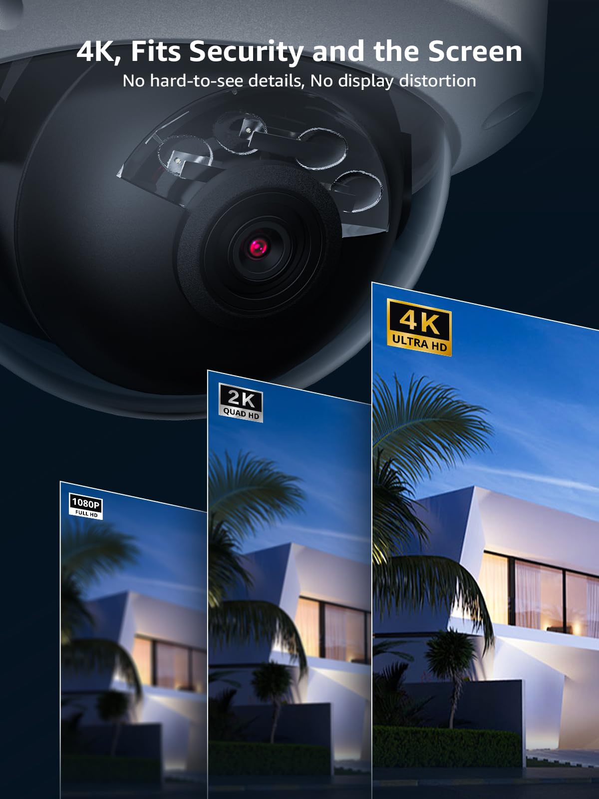 Annke C800 4K Ip Camera, H.265+ 8Mp Dome Poe Camera, Ai Human Vehicle Detection, Ik10 Explosion Proof & Ip67 Weatherproof Outdoo