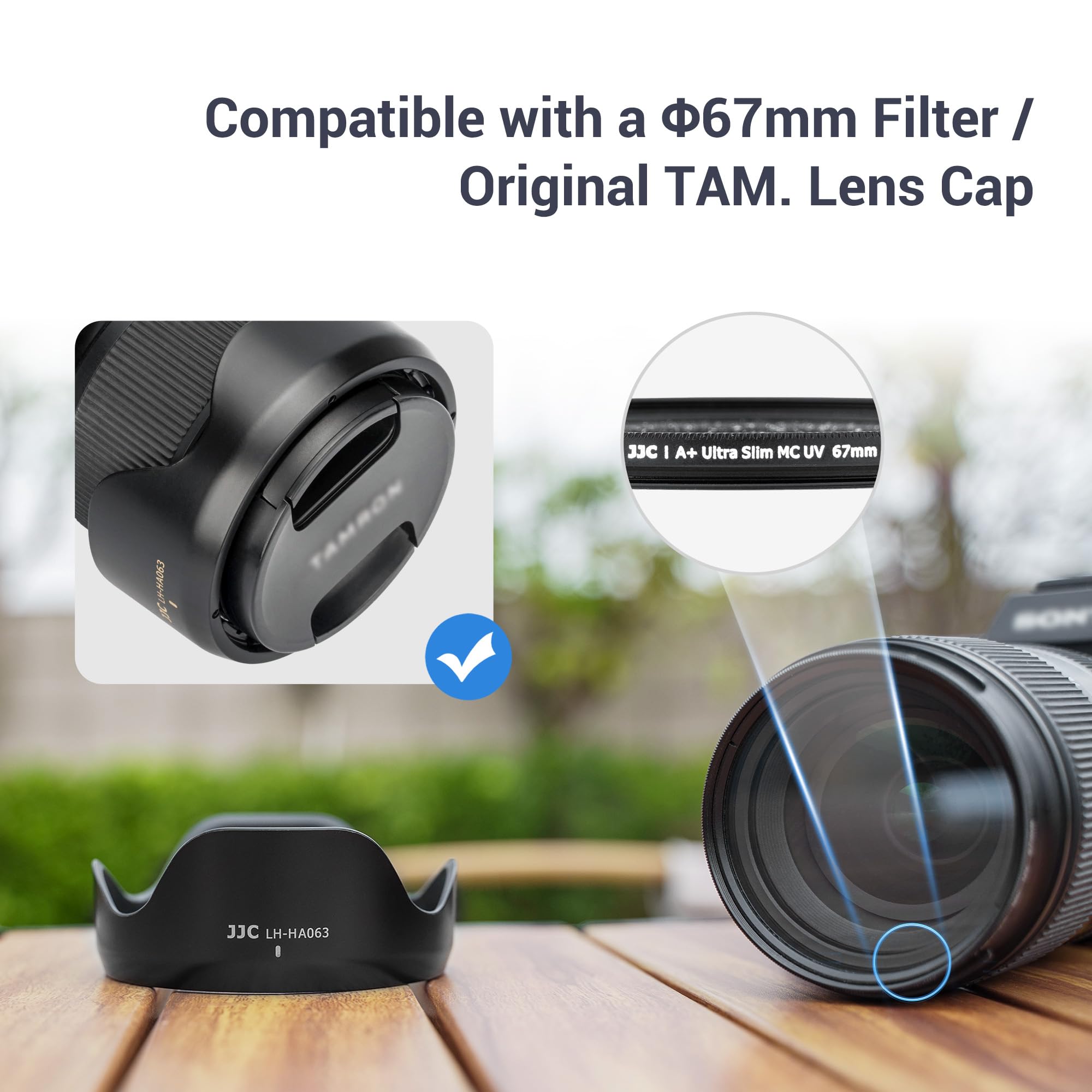 Lens Hood For Tamron 28 75Mm F/2.8 Di Iii Vxd G2 (Sony E) (Model A063),Reversible Lens Shade Replace Tamron Ha063 Bayonet Hood,C