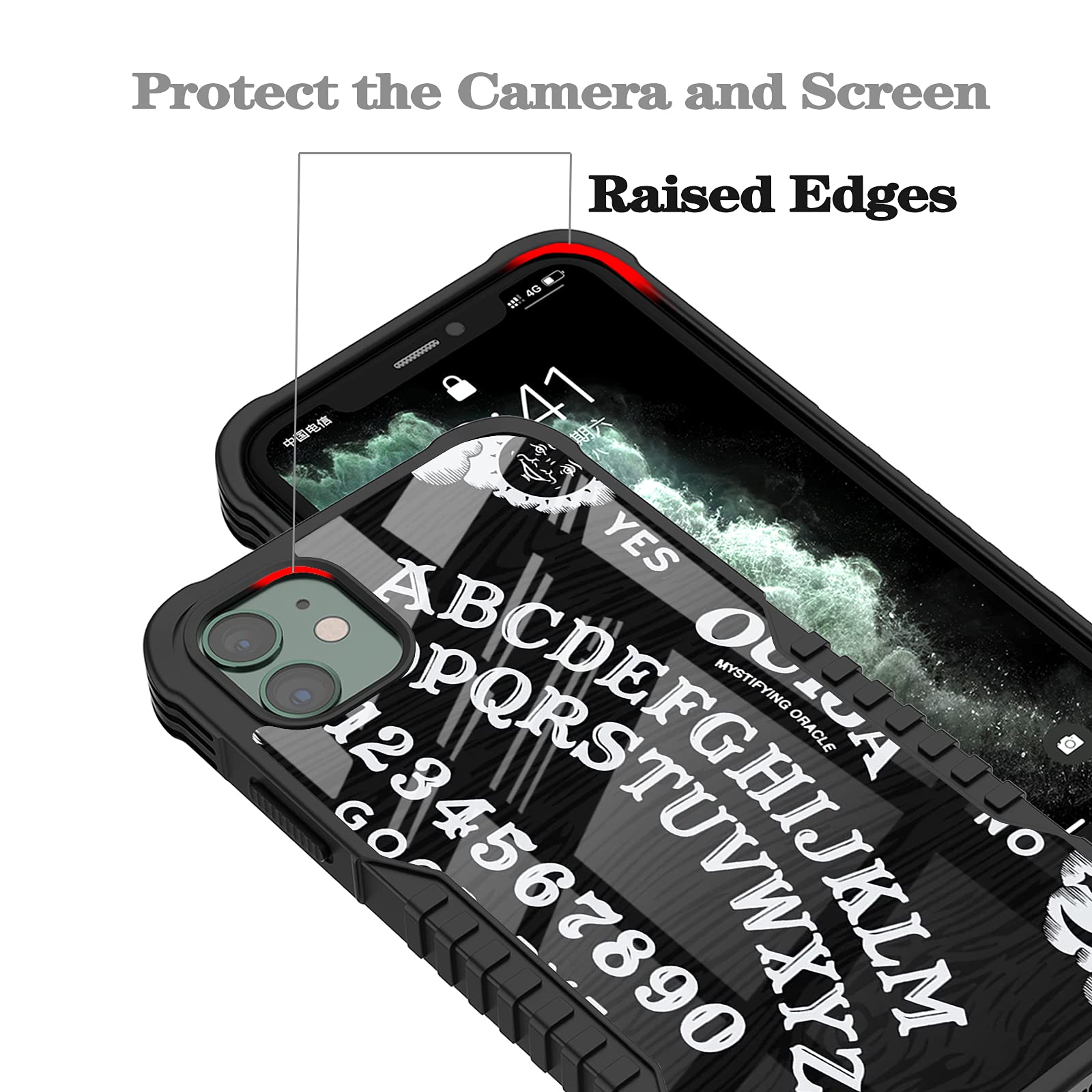 Lanjindeng Iphone 11 Case Goth Retro Ouija Board Gothic Halloween Ghost Witch Design For Boys Girls [Shockproof] [Anti Scratch]