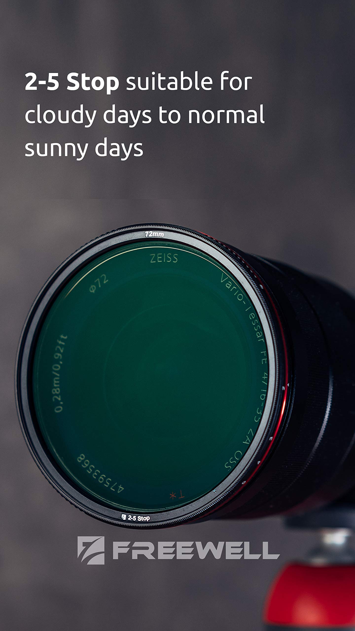 Freewell 77Mm Threaded Hard Stop Variable Nd Filter Standard Day 2 To 5 Stop