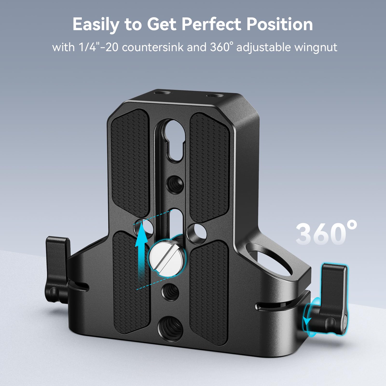 Smallrig Camera Base Plate With 15Mm Lws Rod Rail Clamp, Baseplate For Sony A6500 A6600 A6300, For Canon R5 R6, For Sony A7Siii