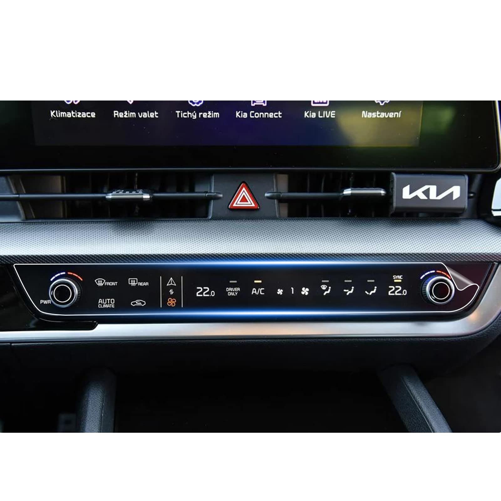 Shaohao For 2023 2024 Kia Sportage Screen Protector 2023 2024 Sportage Ac Panel Screen Protector, For 2023 2024 Kia Sportage Accessories Air Conditioner Screen A/C Touch Contorl Screen Cover