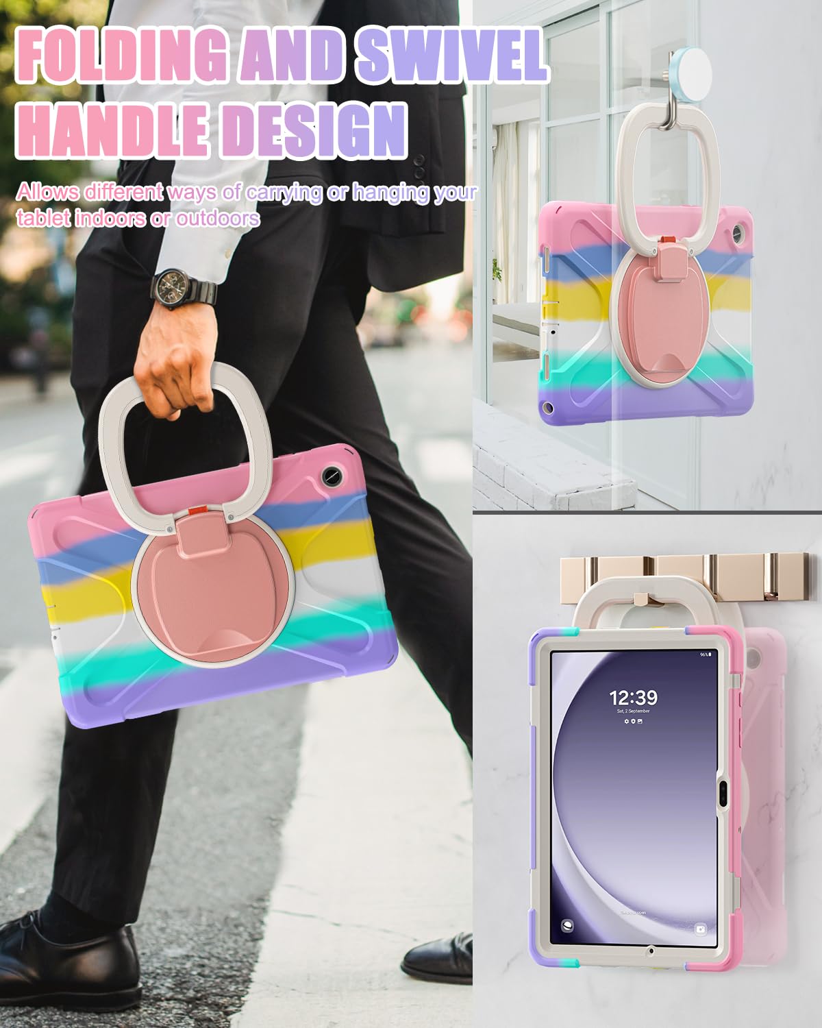 Braecn Case For Samsung Galaxy Tab A9 Plus/ A9+ 11    2023 (Sm X210/X216/X218), Heavy Duty Rugged Cover With Screen Protector, 3