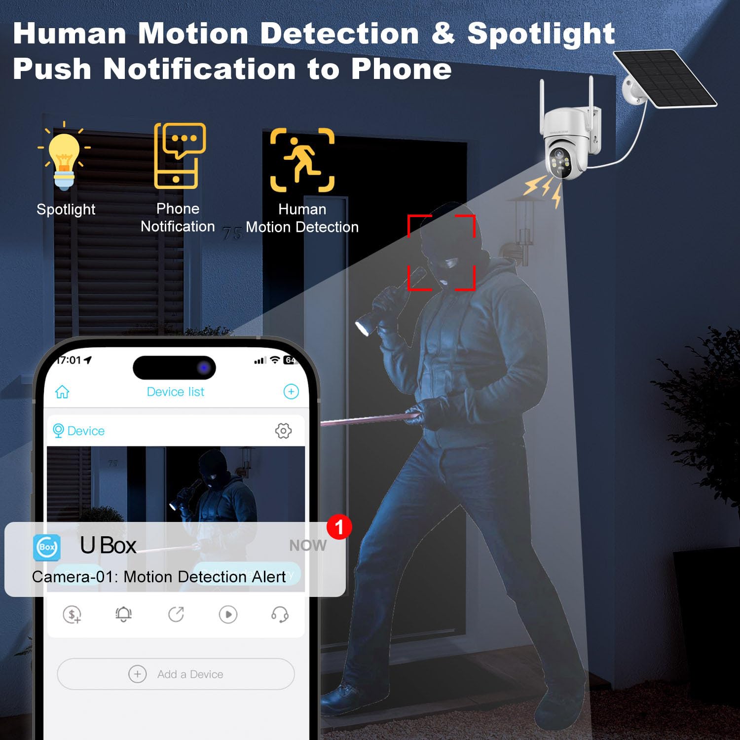 4G Lte Cellular Security Camera Wireless Outdoor, Solar Battery Powered Cameras For Home Surveillance, Pir Human Detection, 2K Hd Color Night Vision, 2 Way Audio, Cloud & Sd Card, Works With Phone App