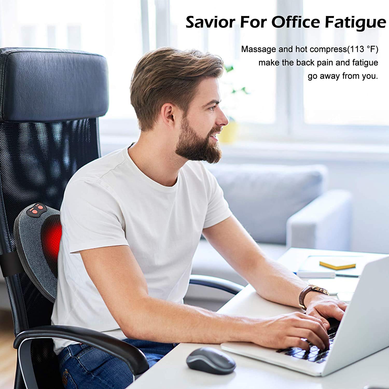 Papillon Neck Massager,Shiatsu Electric Back Massager With Heat,Neck Back Pain Relief Gifts For Mom/Dad/Women/Men,Deep Tissue Kn