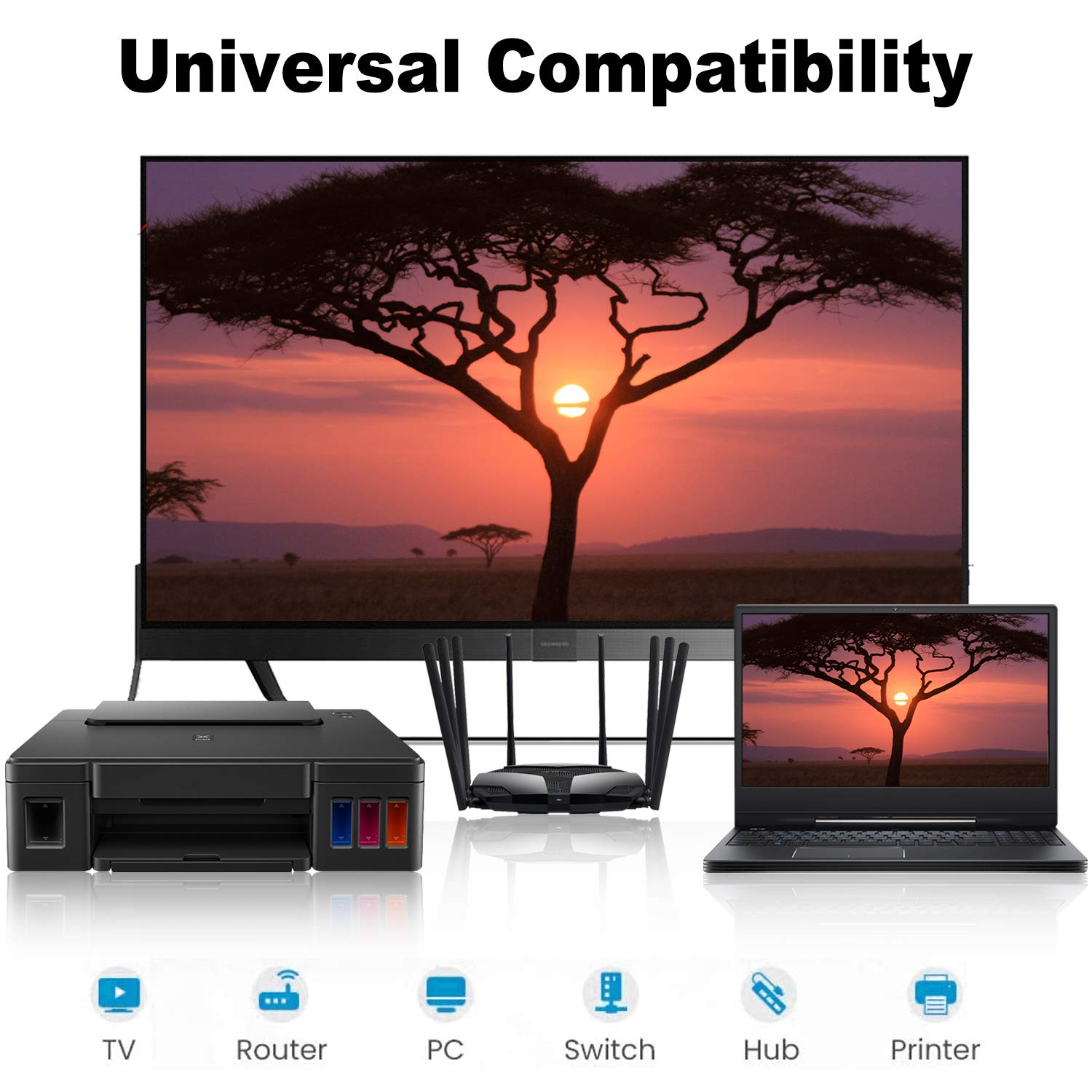 Azduou Rj45 Inline Coupler,Rj45 Coupler, Network Coupler, For Cat7/Cat6/Cat5E/Cat5 Ethernet Cable Extender Connector - Female To