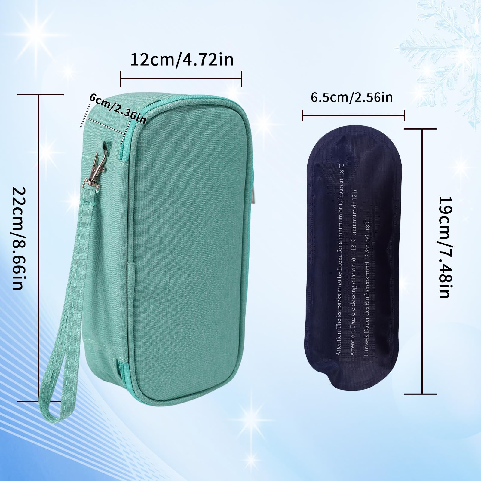 Lyreh Car Phone Cooling Bag, Cooling Bag For Cell Phone With 2 Reusable Ice Packs To Prevent Overheating Extends Battery Life Th