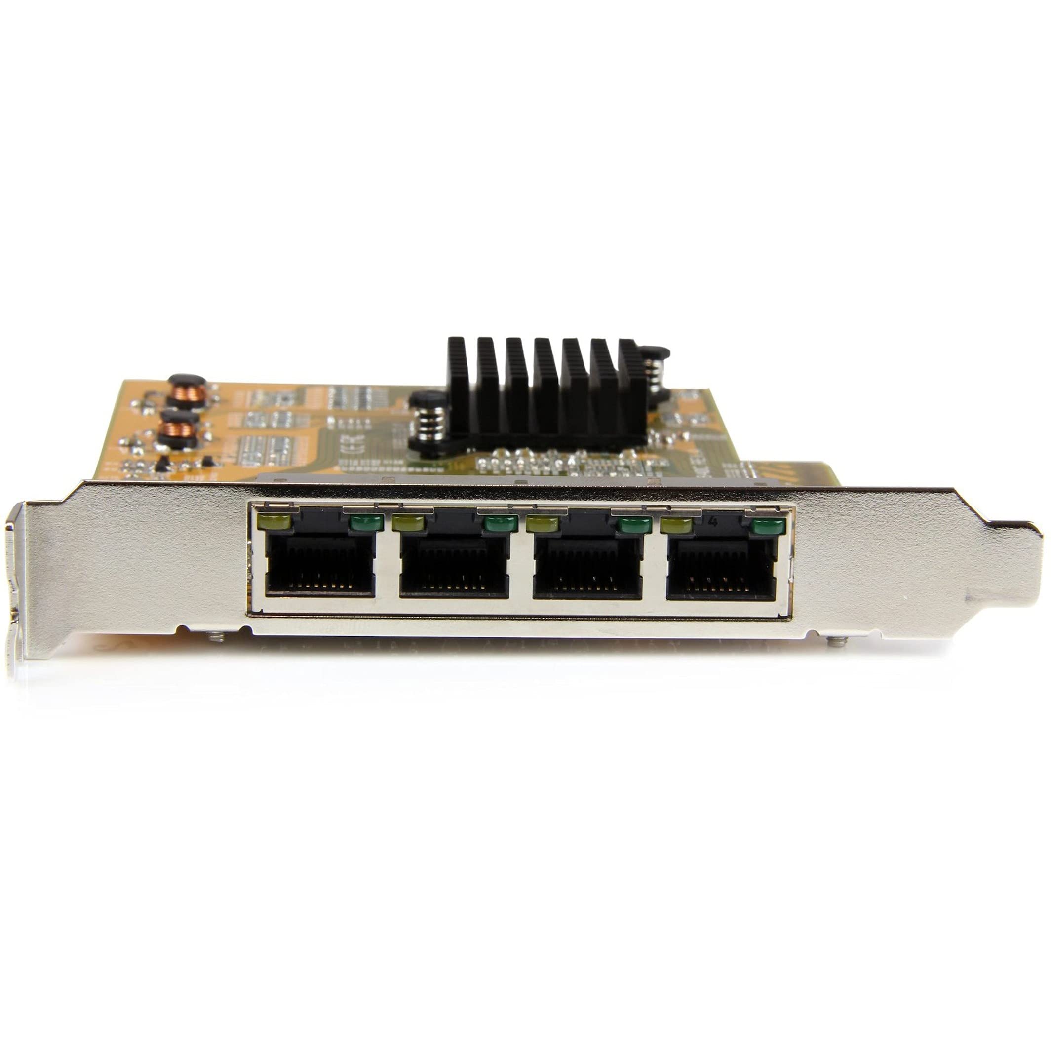Startech.Com 4 Port Pcie Network Card     Low Profile   Rj45 Port   Realtek Rtl8111G Chipset     Ethernet Network Card     Nic S