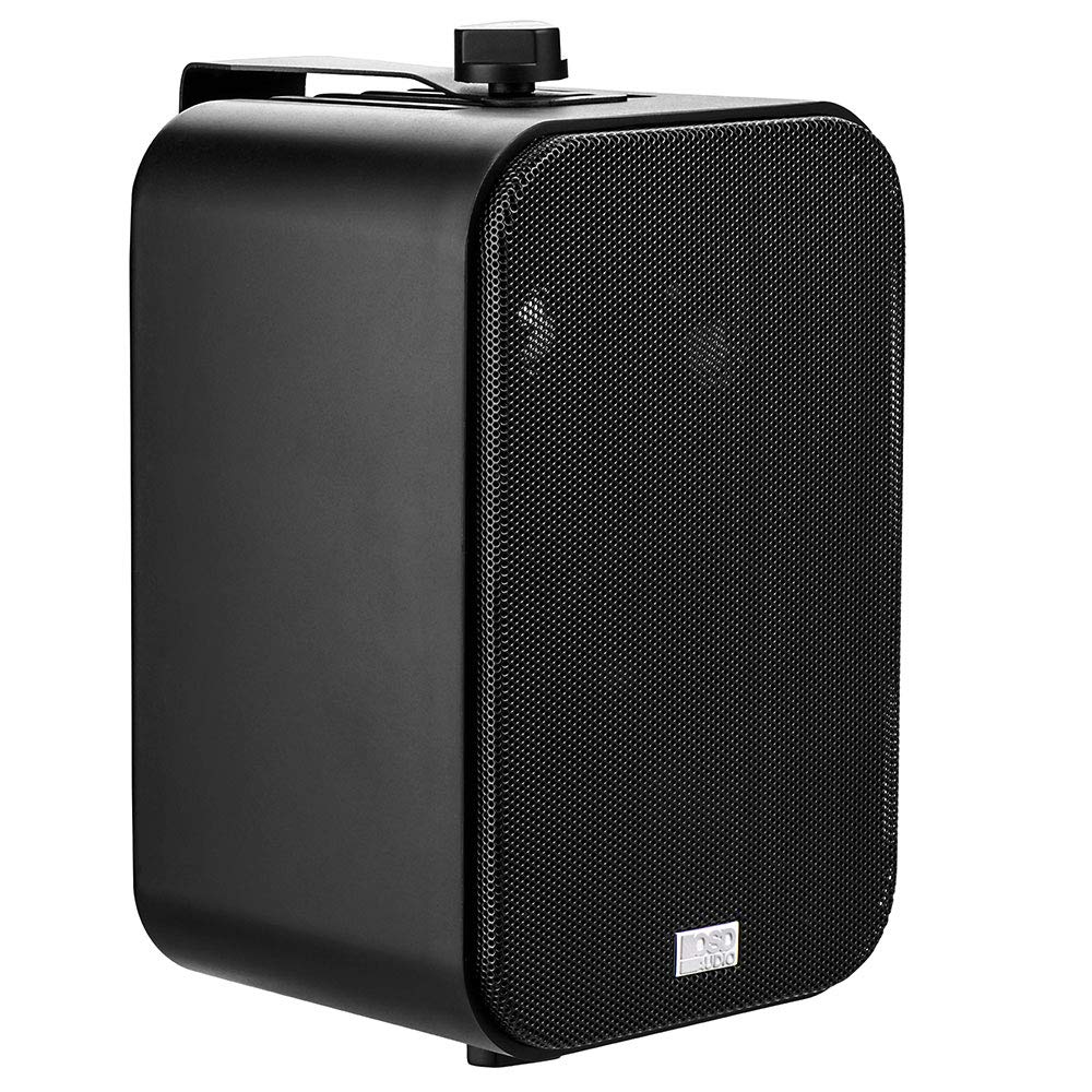 OSD 4' Outdoor Patio Speaker Pair 80W, IP54 Weather Resistant, Aluminum Grilles Black AP450