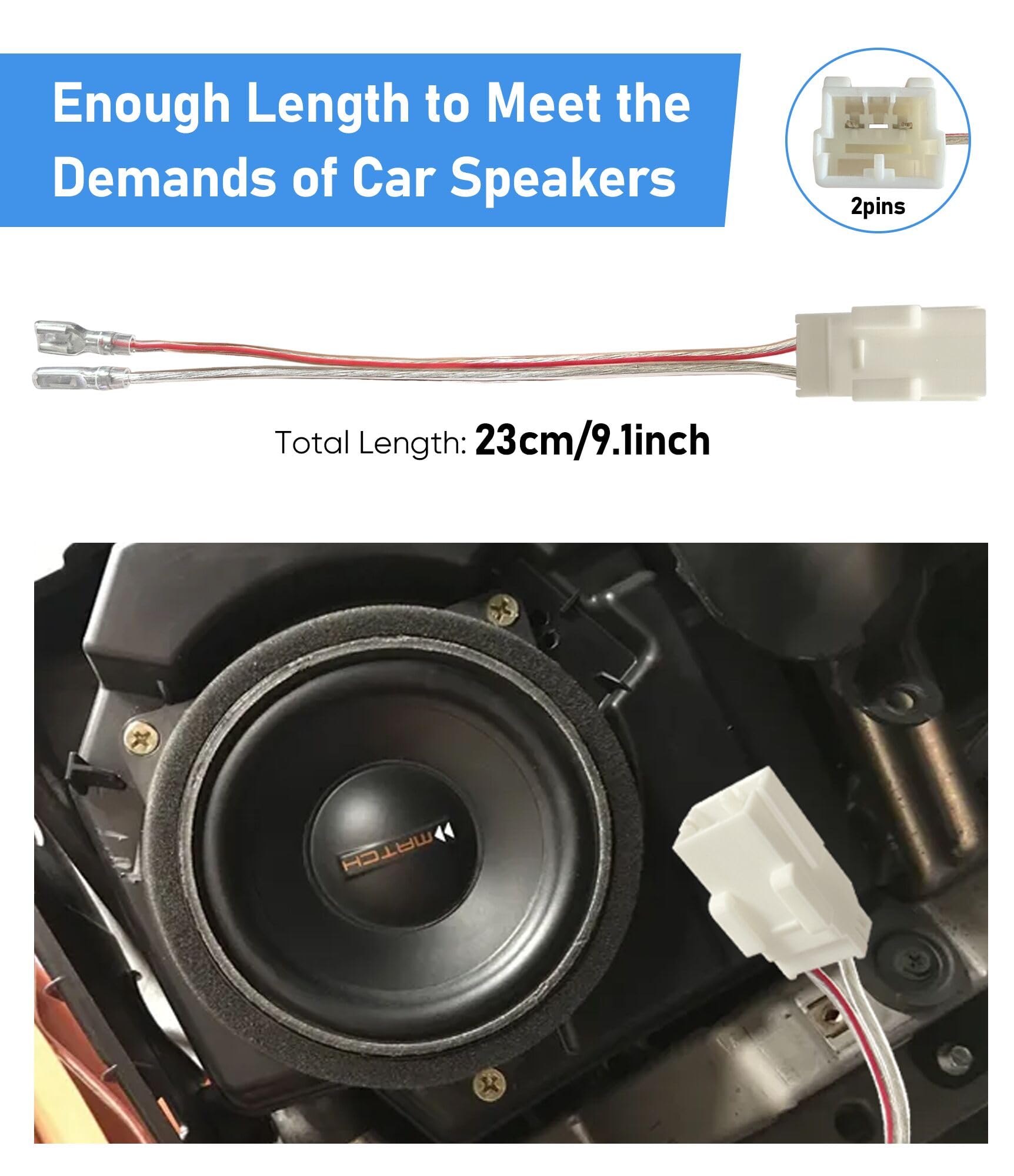 Car Front Rear Door Speaker Wiring Harness Connector Plug Replacement For 2002 2020 Jeep Wrangler Jk, Chrysler,Dodge Vehicles,In