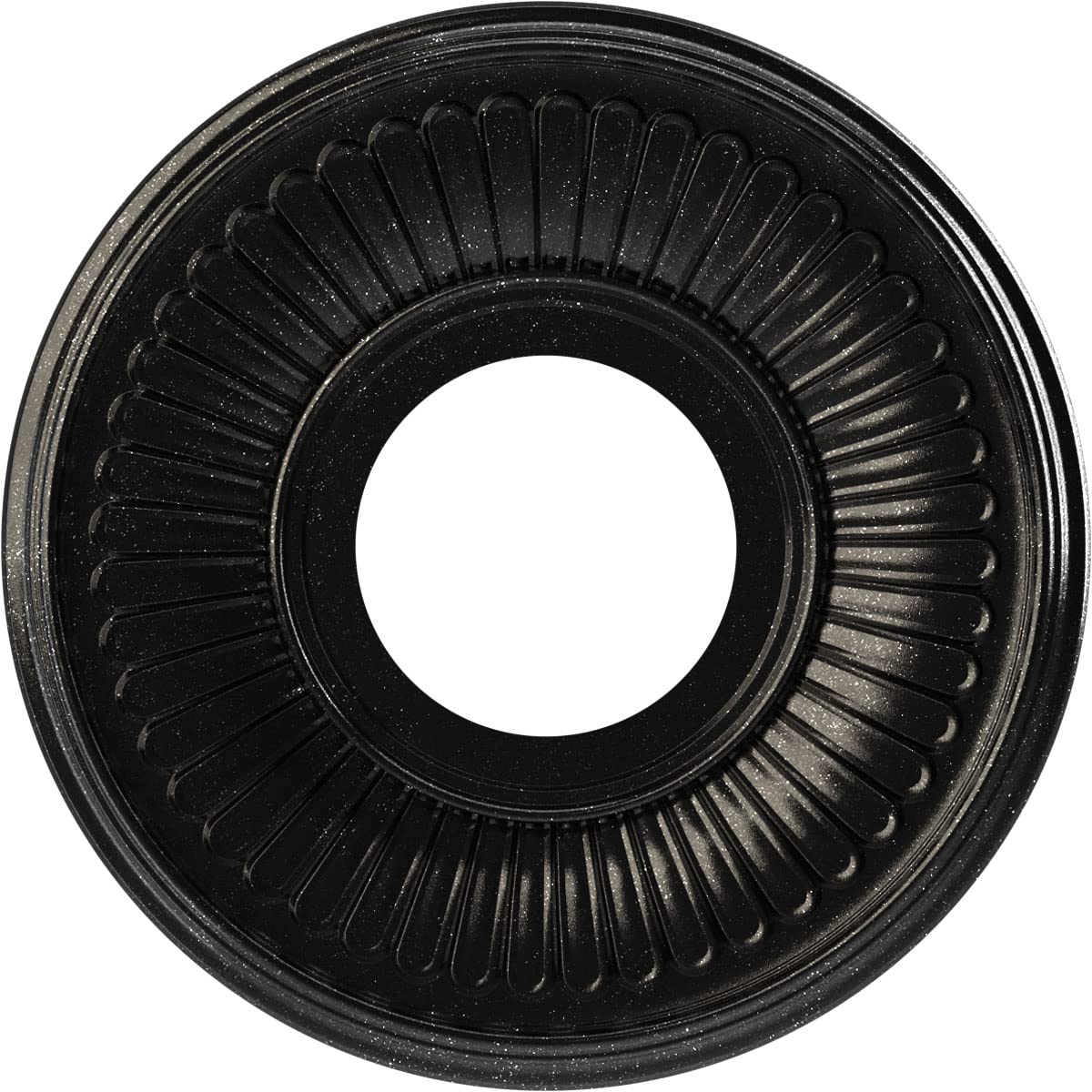 Ekena Millwork 10OD x 3 1/2ID x 3/4P Berkshire Thermoformed PVC Ceiling Medallion (Fits Canopies up to 4 1/2), Textured Metallic