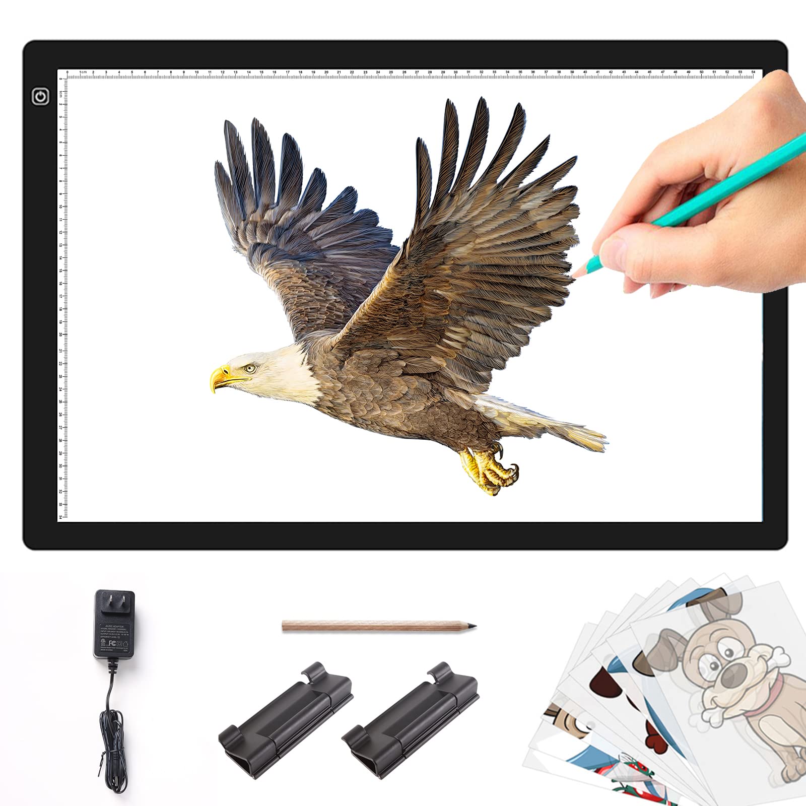 Toheto A2 Light Pad Super Thin 7Mm Portable Stepless Dimmable Brightness Large Light Box Copy Board For Diamond Painting Weeding