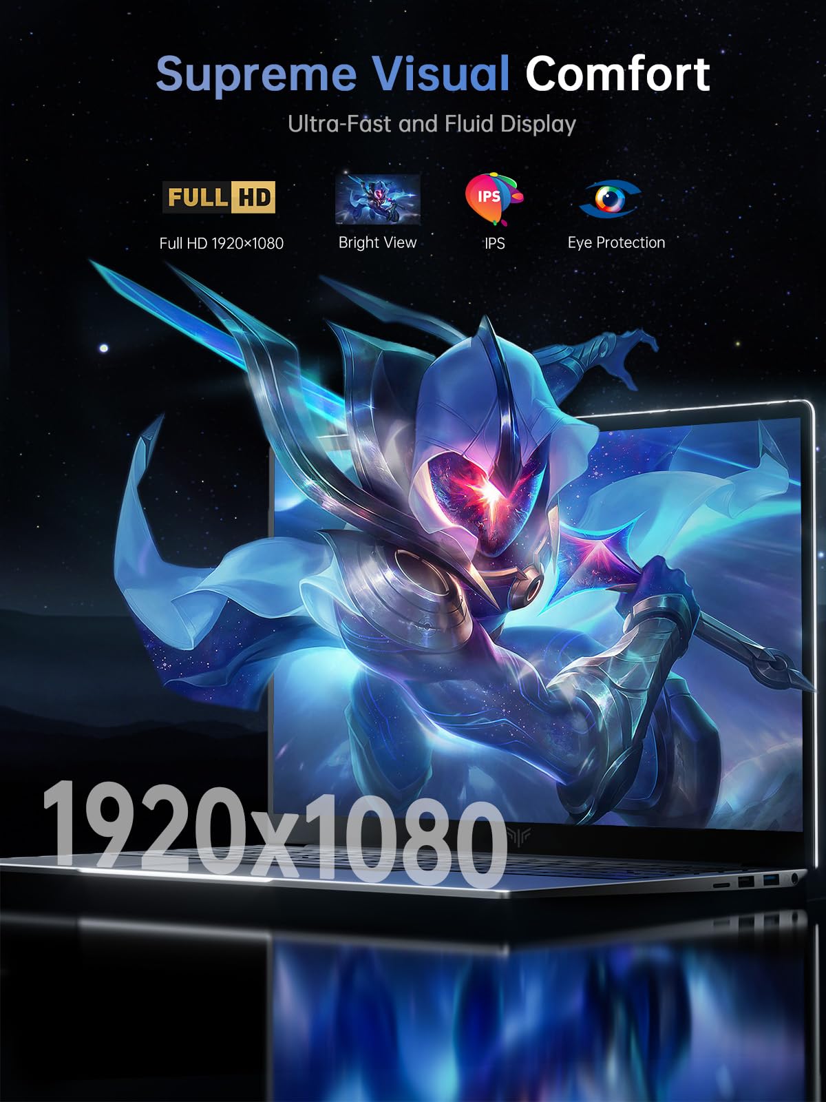 Kaigerr 2025 Laptop, Laptop Computer With Intel Twin Lake N150 Processor(Up To 3.6Ghz), 16Gb Ddr4 512Gb Ssd Windows 11 Laptop, 1