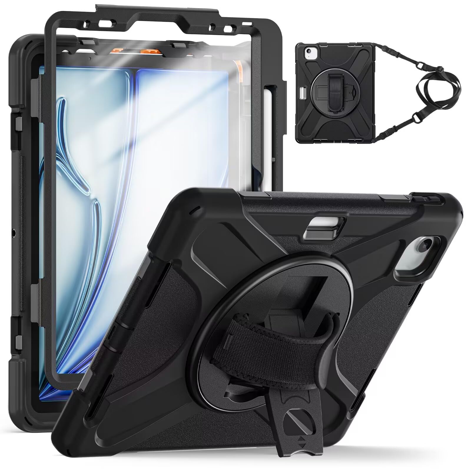 Tsqqst For Ipad Air 11 Inch Case M2 2024 6Th Generation W/Screen Protector, Ipad Air 5Th/4Th Gen Case 10.9'', Ipad Pro 11'' Old