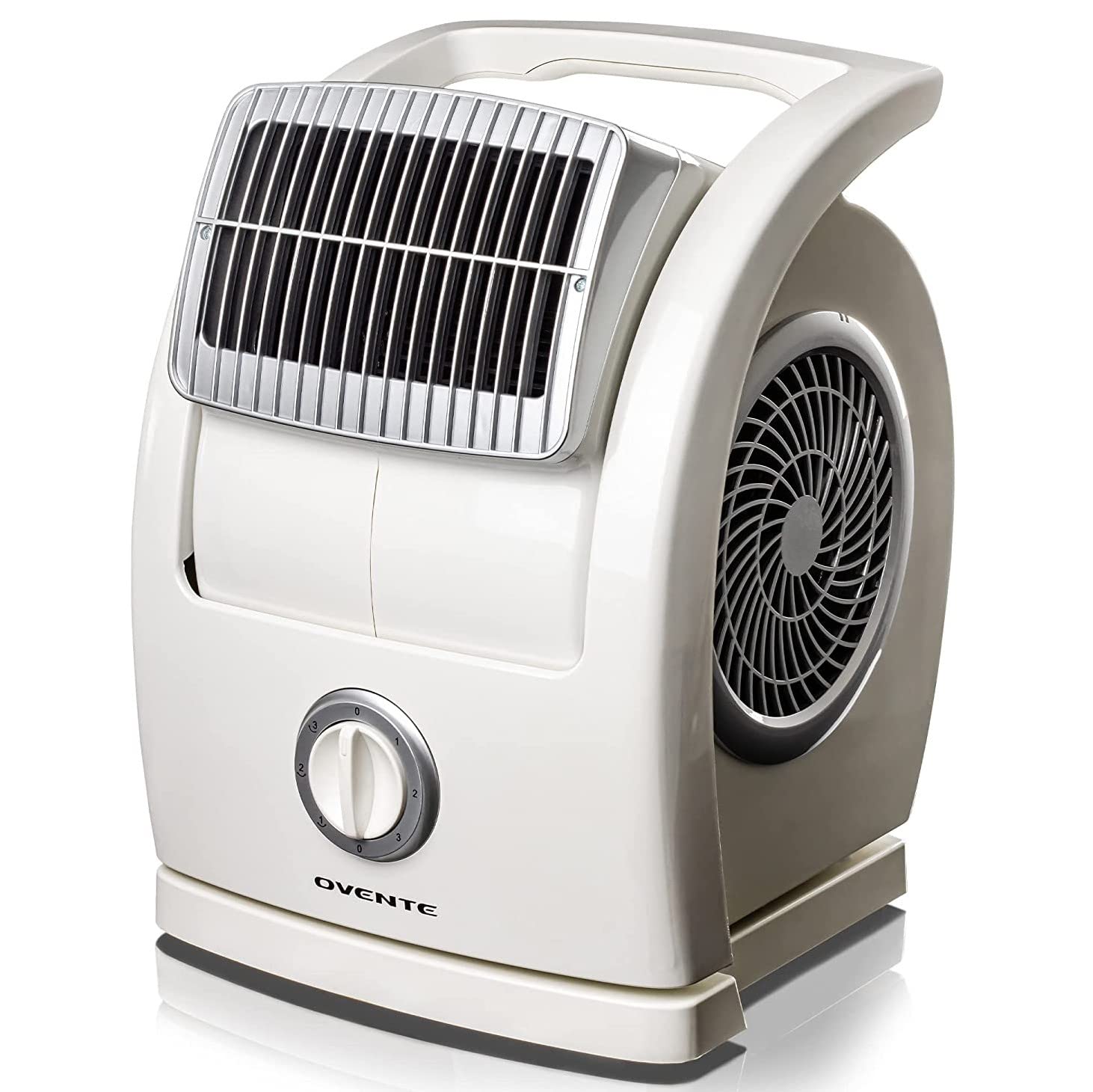 OVENTE Electric Blower Floor Fan 15 with 3-Speed Control, 90 Oscillating and 45 Manual Pivoting Head, Low-Noise Technology and E