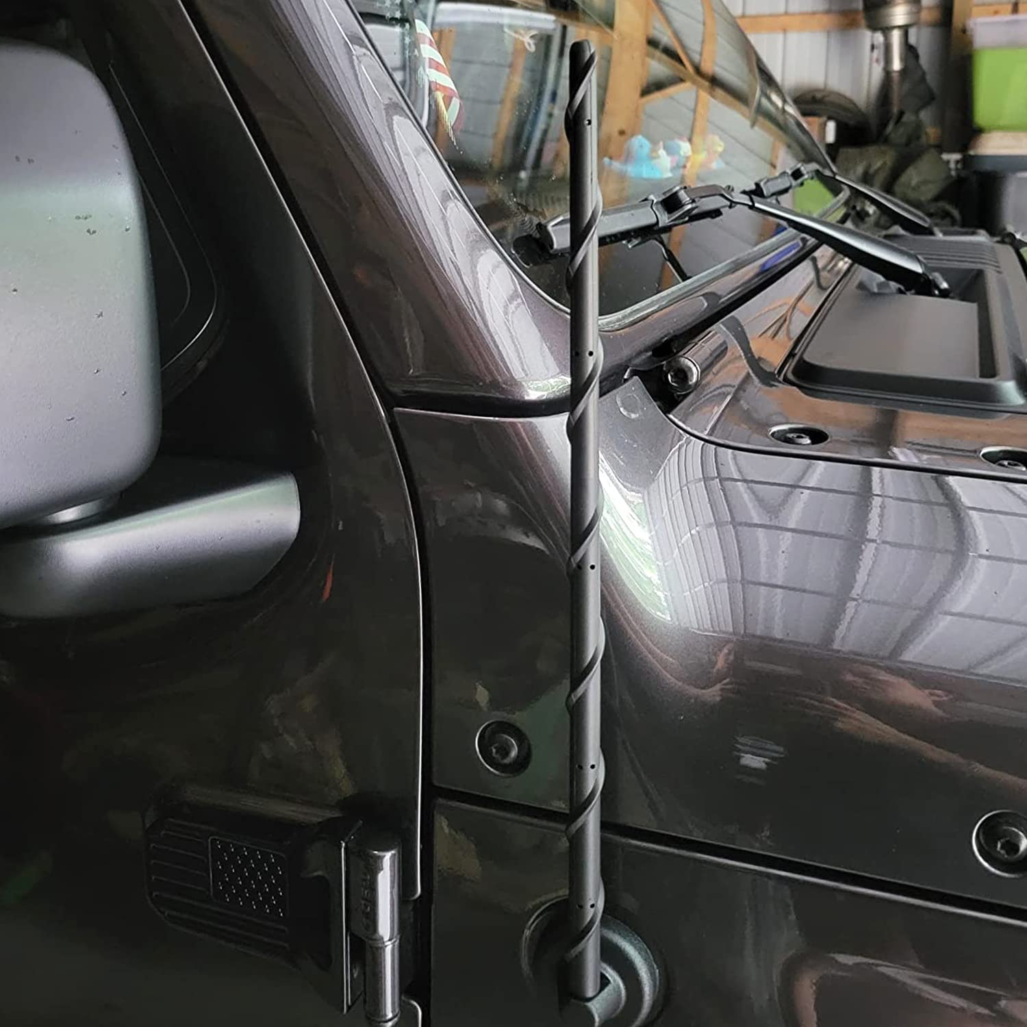 16 Inch Antenna For 2007 2024 Jeep Wrangler Gladiator Rubicon Sahara Sport 4Xe Willys Mojave Unlimited, Jeep Wrangler Gladiator Accessories Jk Jl Jt Upgrade Antenna For Am Fm Radio