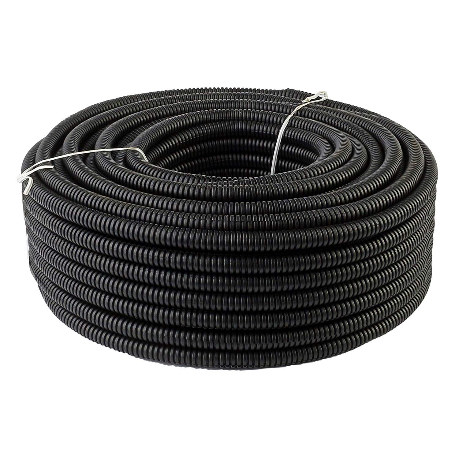100 Feet 3/8'' 9Mm Split Wire Loom Conduit Polyethylene Tubing Black Color Sleeve Tube