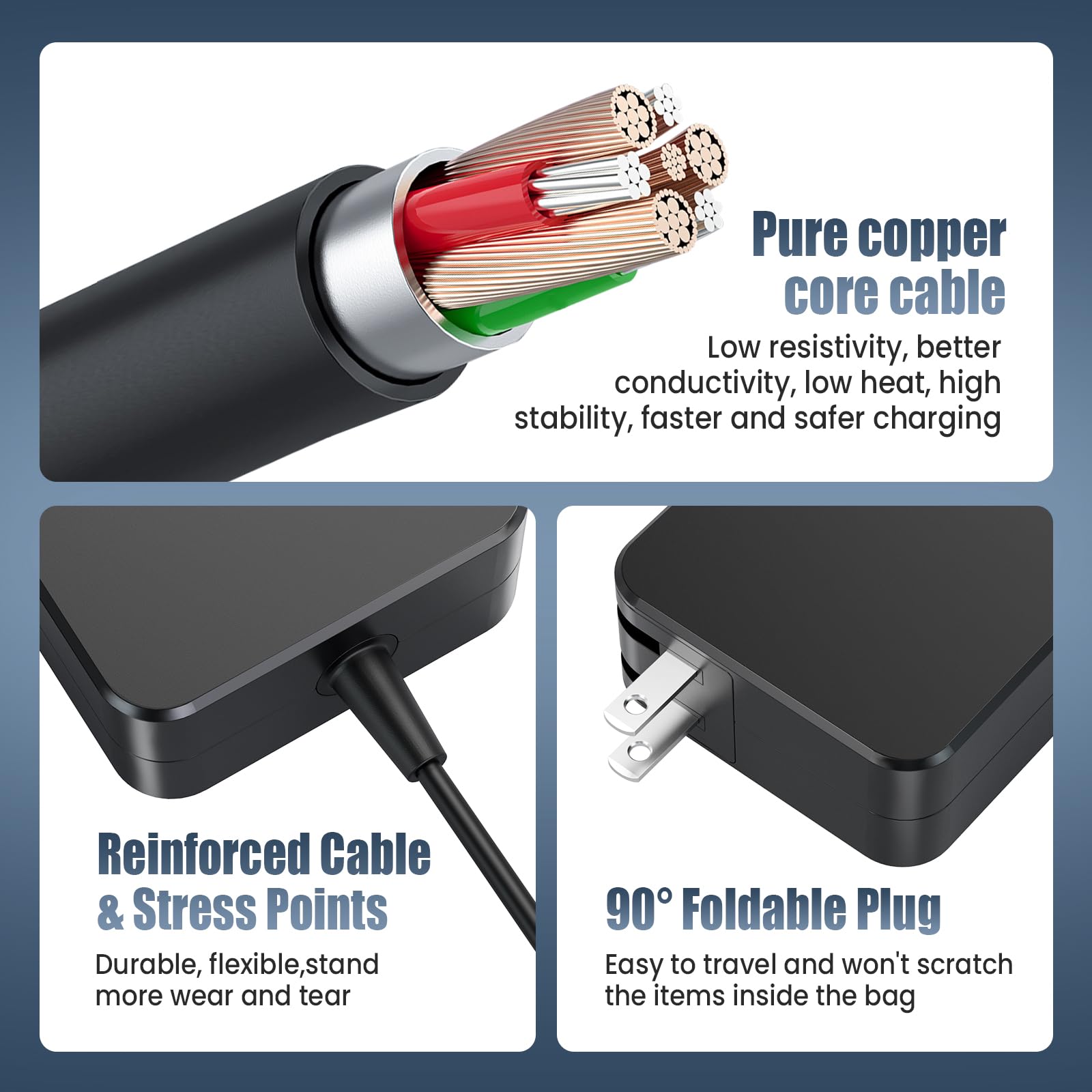 Vuohoeg 65W 45W Laptop Charger Compatible With Lenovo Ideapad 1 3 5 110 310 320 330 Flex 4 5 6 Yoga 310 510 520 710 V14 V15 Chro