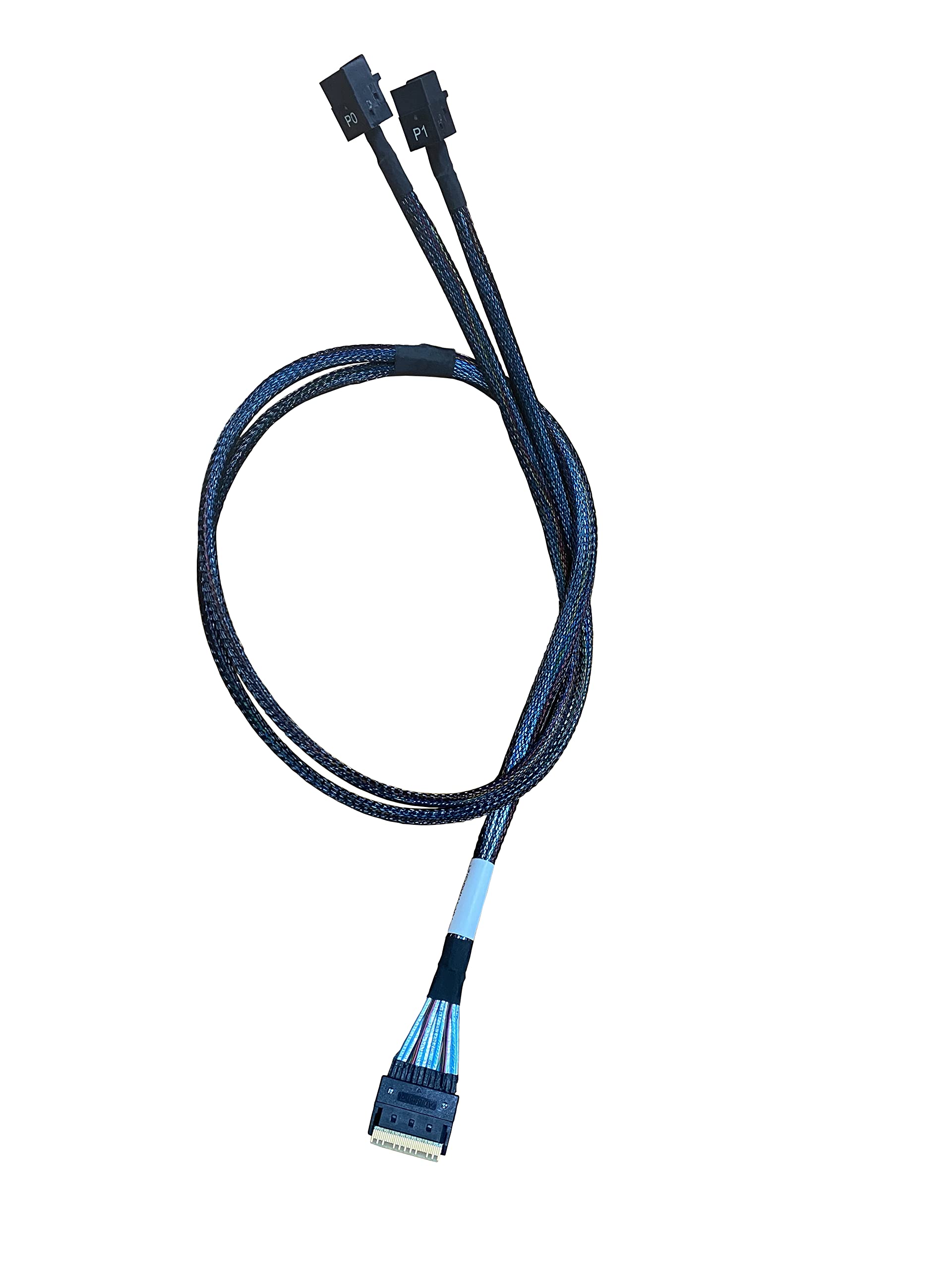 Diliving Slimsas 8X To 2*Minisas Hd 4X,Sff 8654 74Pin To 2*Sff 8643 36Pin Cable 80Cm(Broadcom Mpn 05 60003 00)