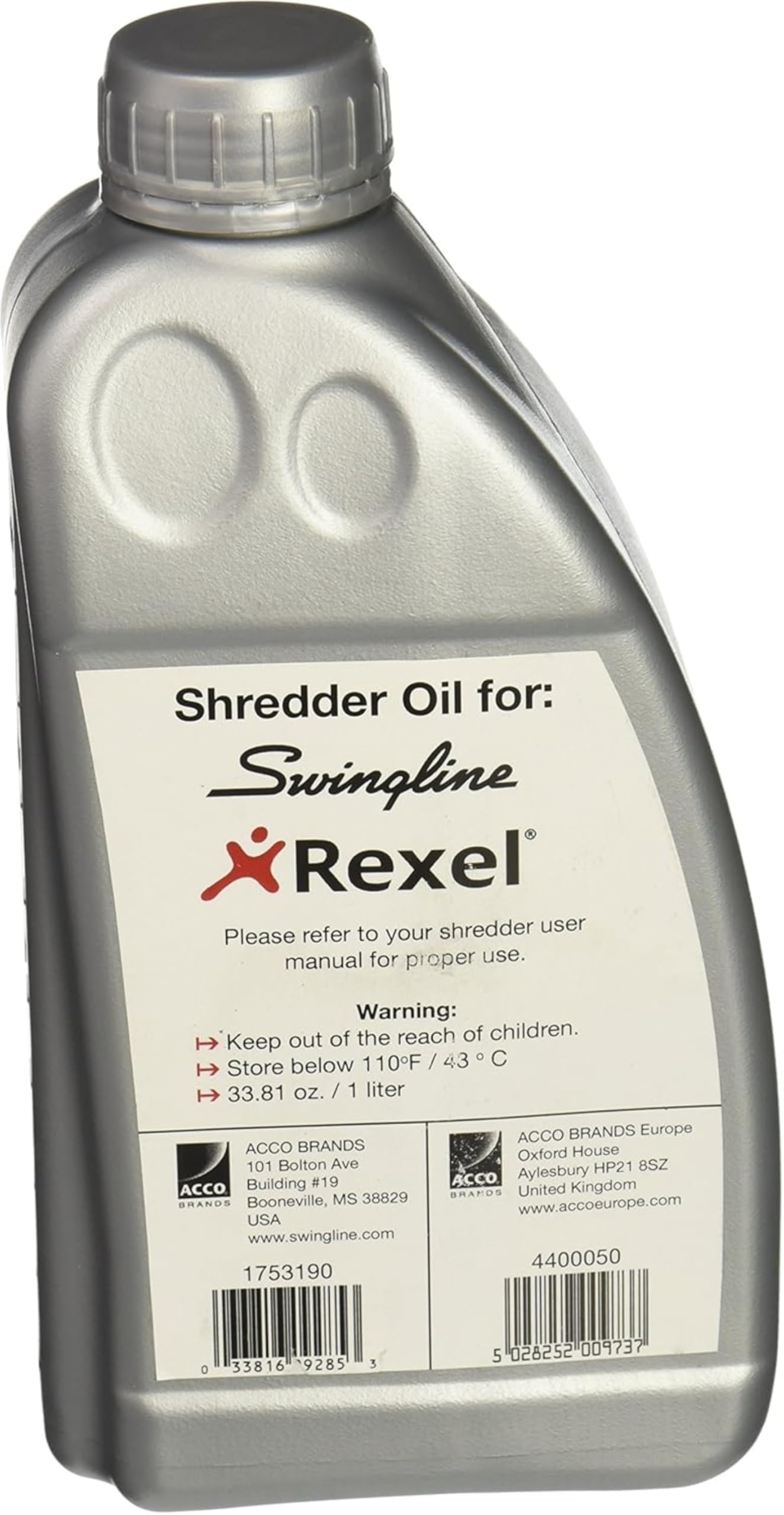 Gbc Shredder Oil, For Self Oil Taa Compliant Shredders, 1 Liter (1753190)