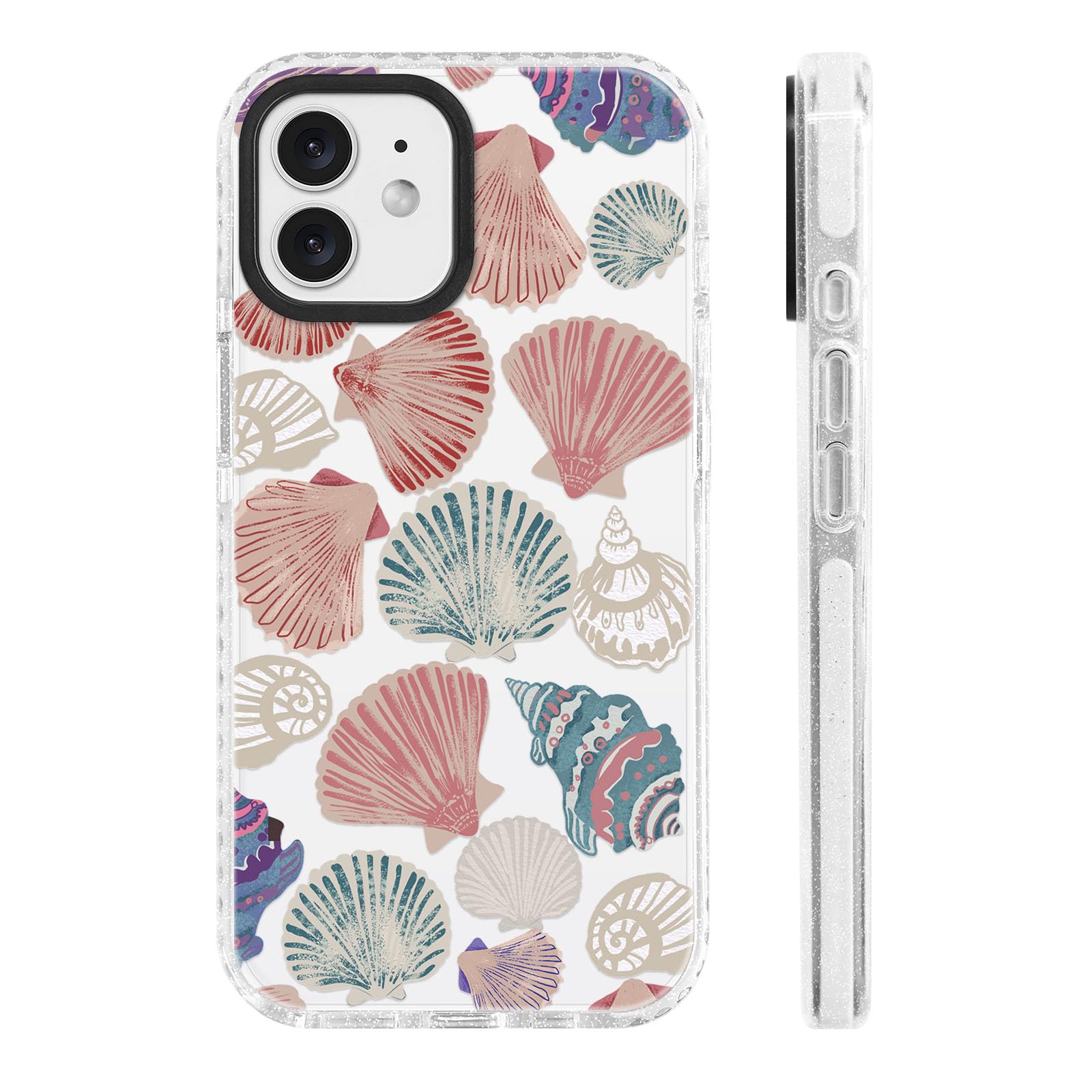 ChiCs-Flaura for iPhone 12 & iPhone 12 Pro Case [Military-Grade Drop Protection/Serene Soft TPU Protective/Camera Protection/for